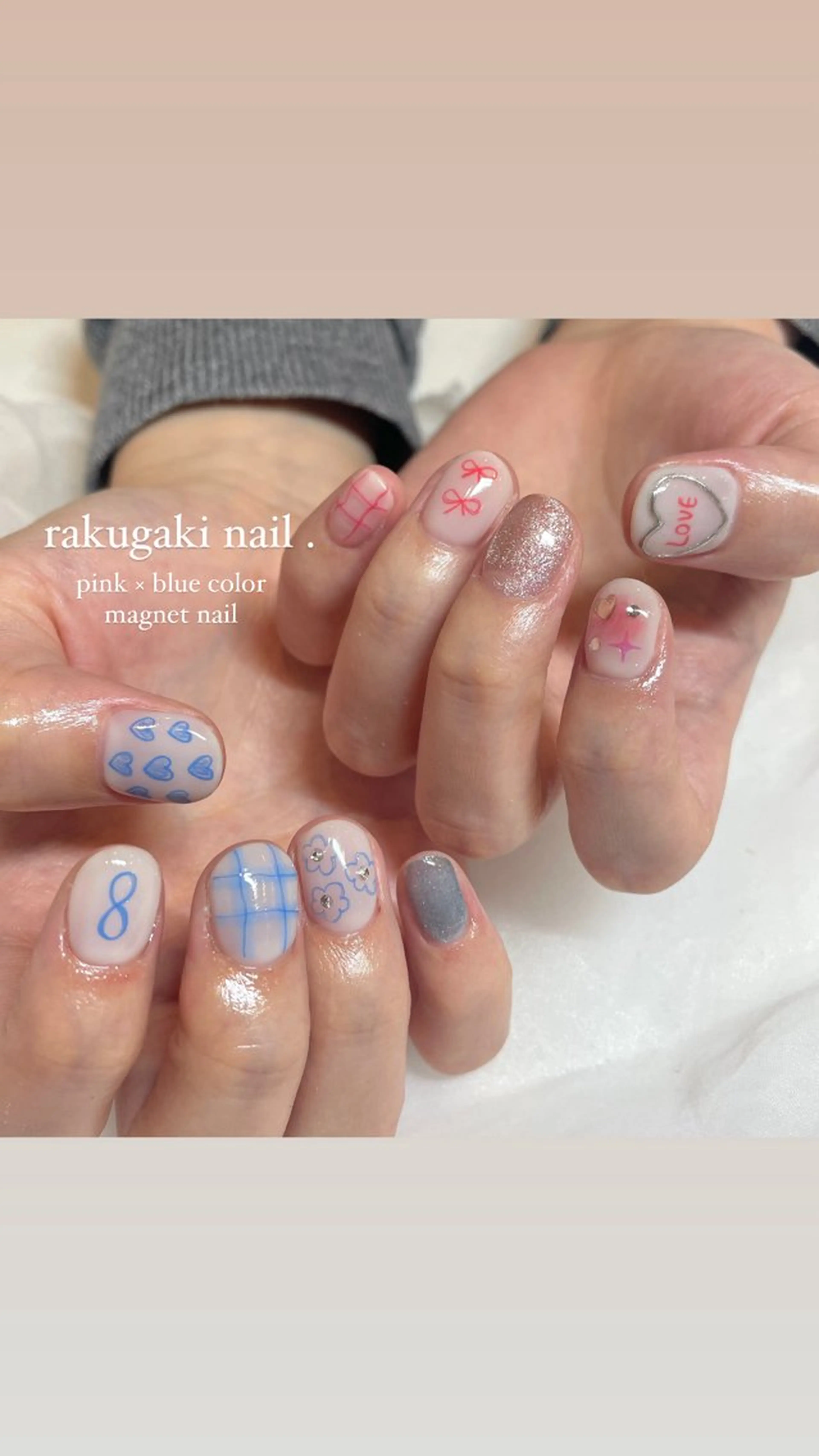 ネイル ハンドネイル 淡色ネイル 🎀moeのネイルデザイン