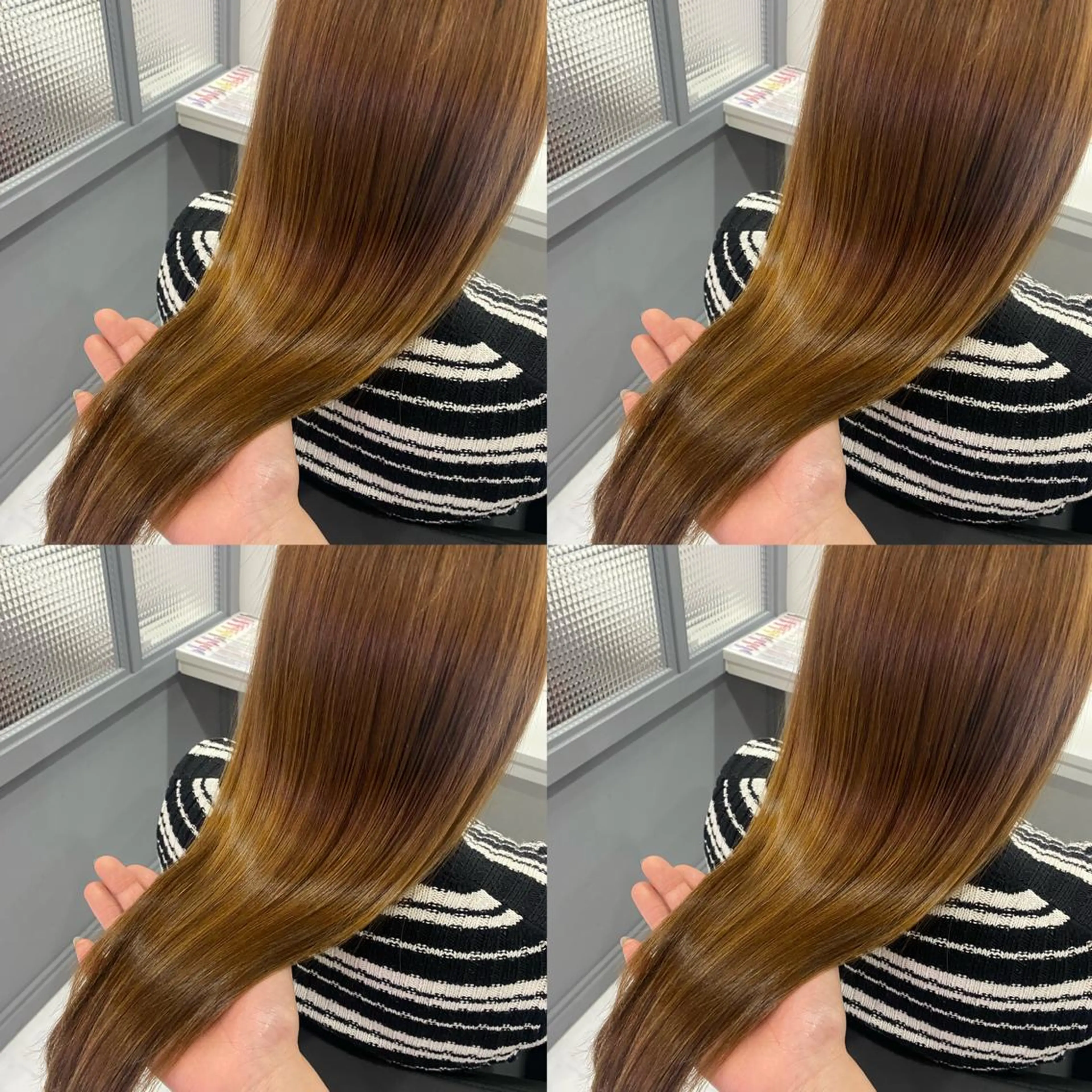 ロング カラー ヘアカラー トリートメント 髪質改善×矯正🫧 韓国ヘアasamiのヘアスタイル