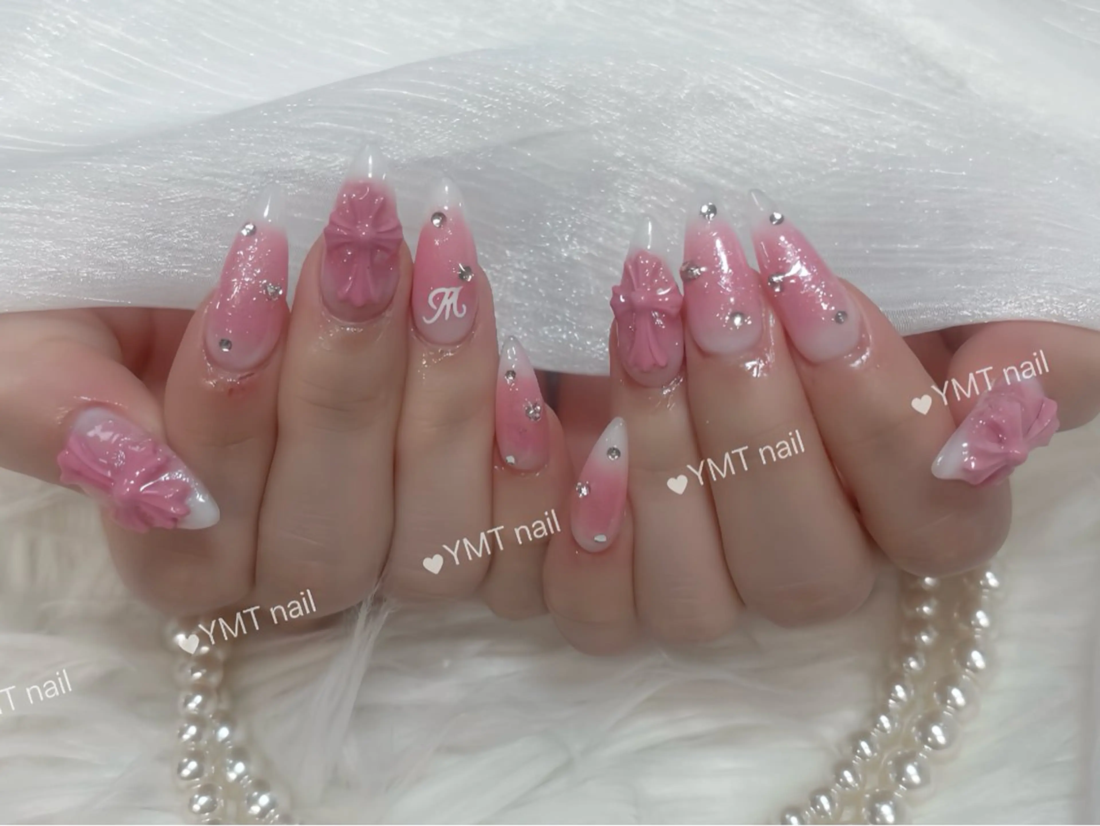 ネイル 長さ出し フットネイル ジェルネイル 韓国ネイル マグネットネイル ハンドネイル YMT． NailStudioのネイルデザイン