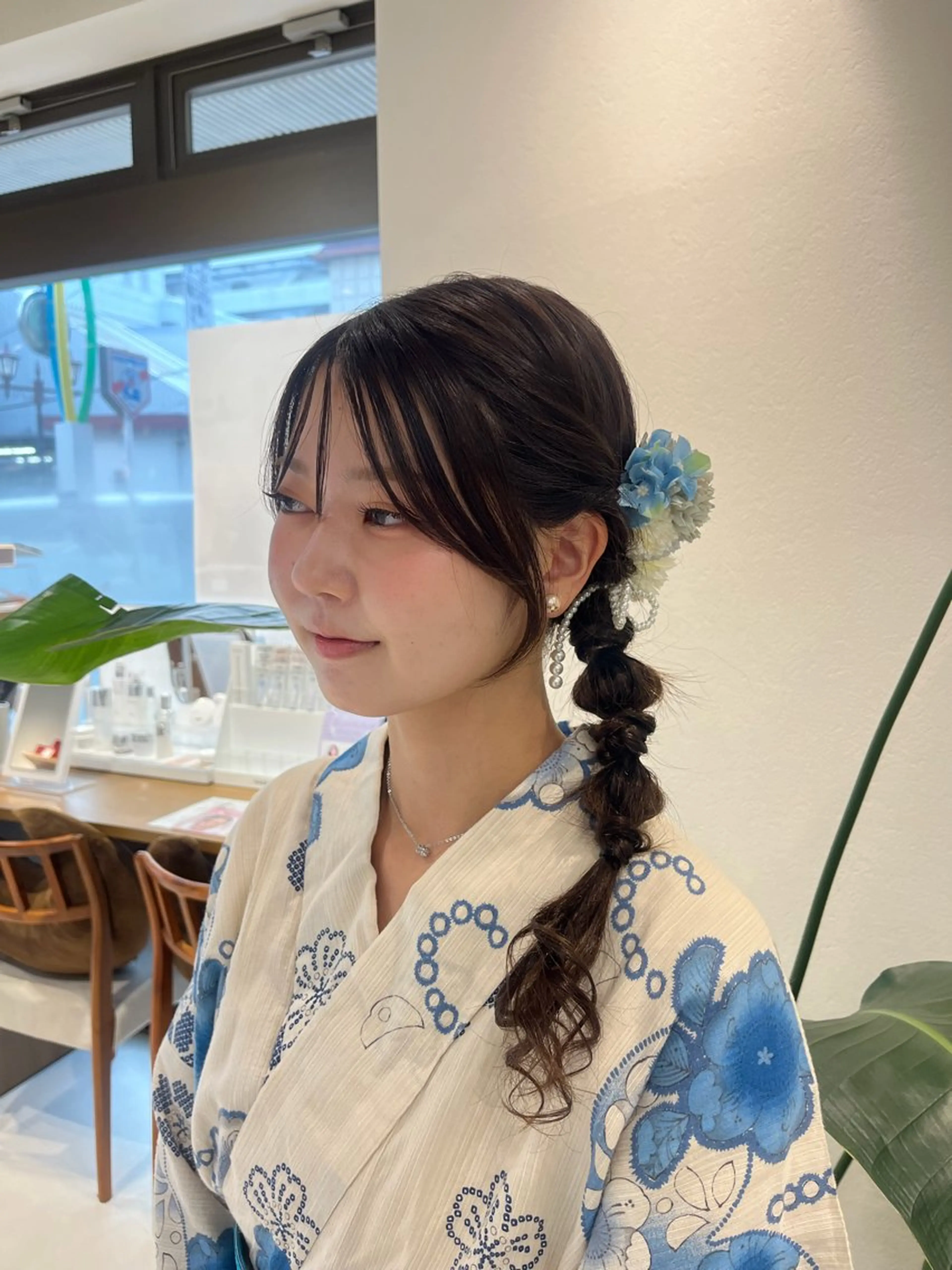 ロング ボブパーマ／アレンジ Onのヘアスタイル