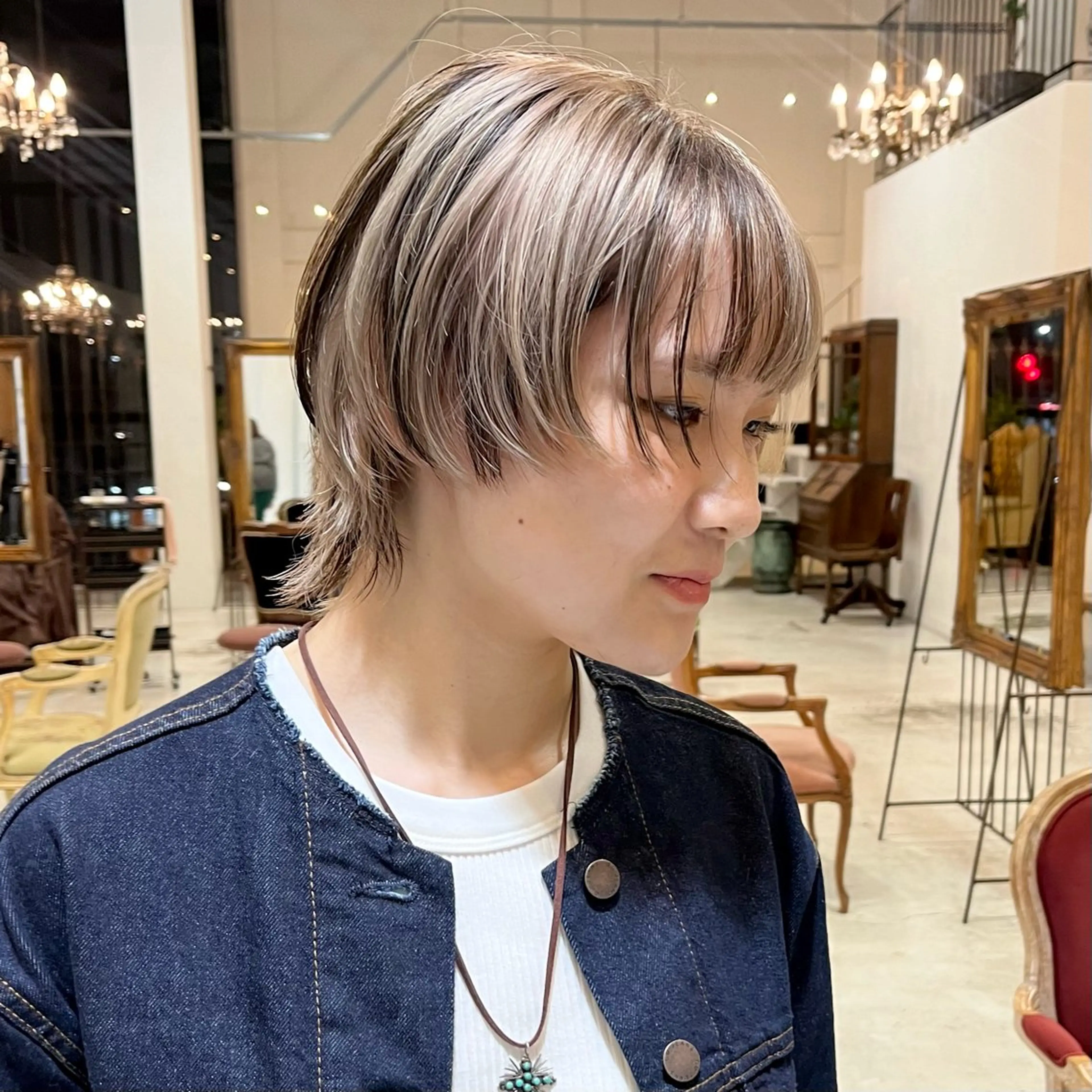 ショート カラー ブリーチ デザインカラー ショートヘア カット ヘアカラー トリートメント 【中村公園】小山 蒼生のヘアスタイル