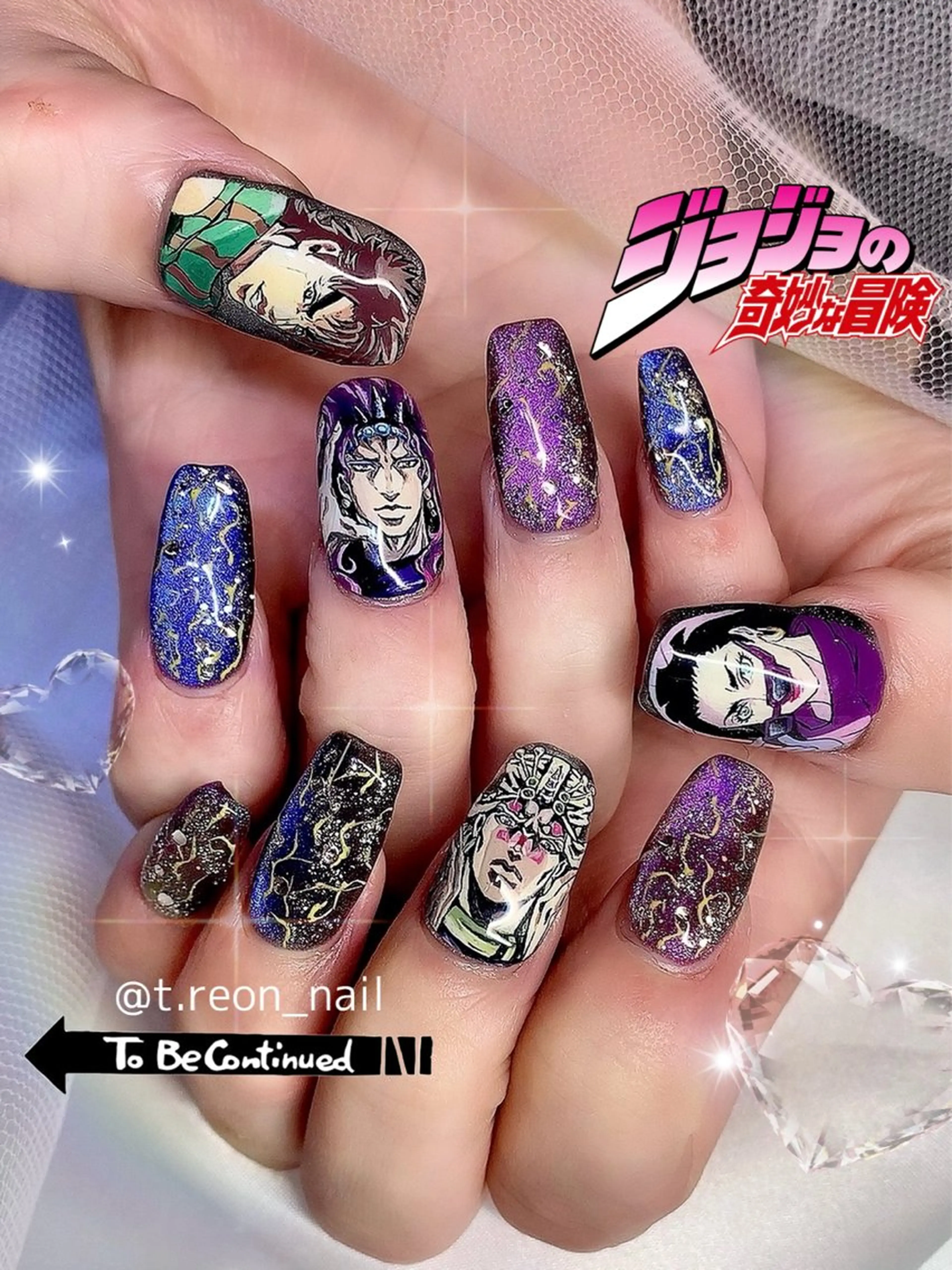 ネイル アートネイル キラキラネイル マグネットネイル 持ち込み ストーンネイル シェアサロンLei.g(レイジー)所属・3Dアートネイル💗 都築レナのネイルデザイン