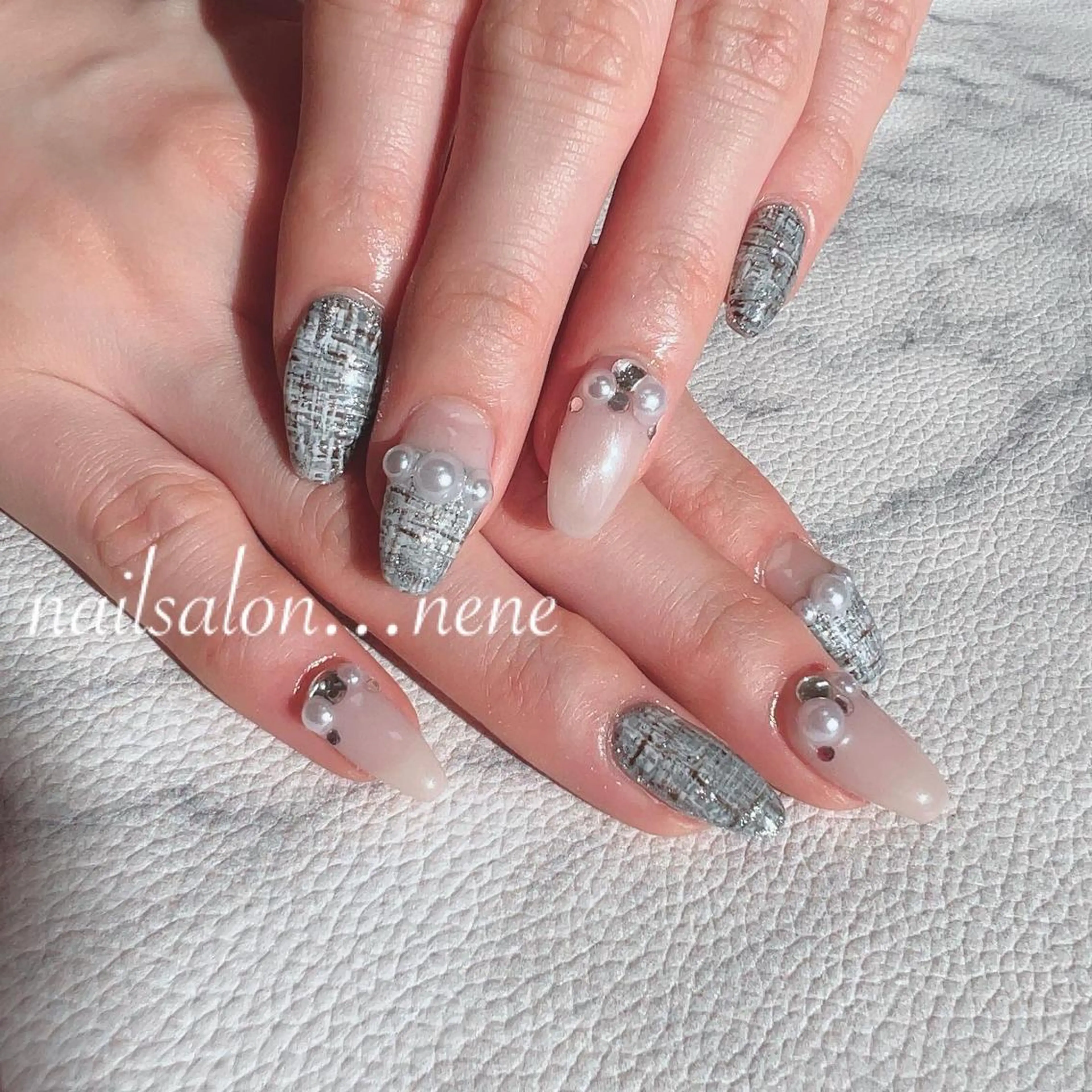 ネイル ツイードネイル nailsalon ...neneのネイルデザイン