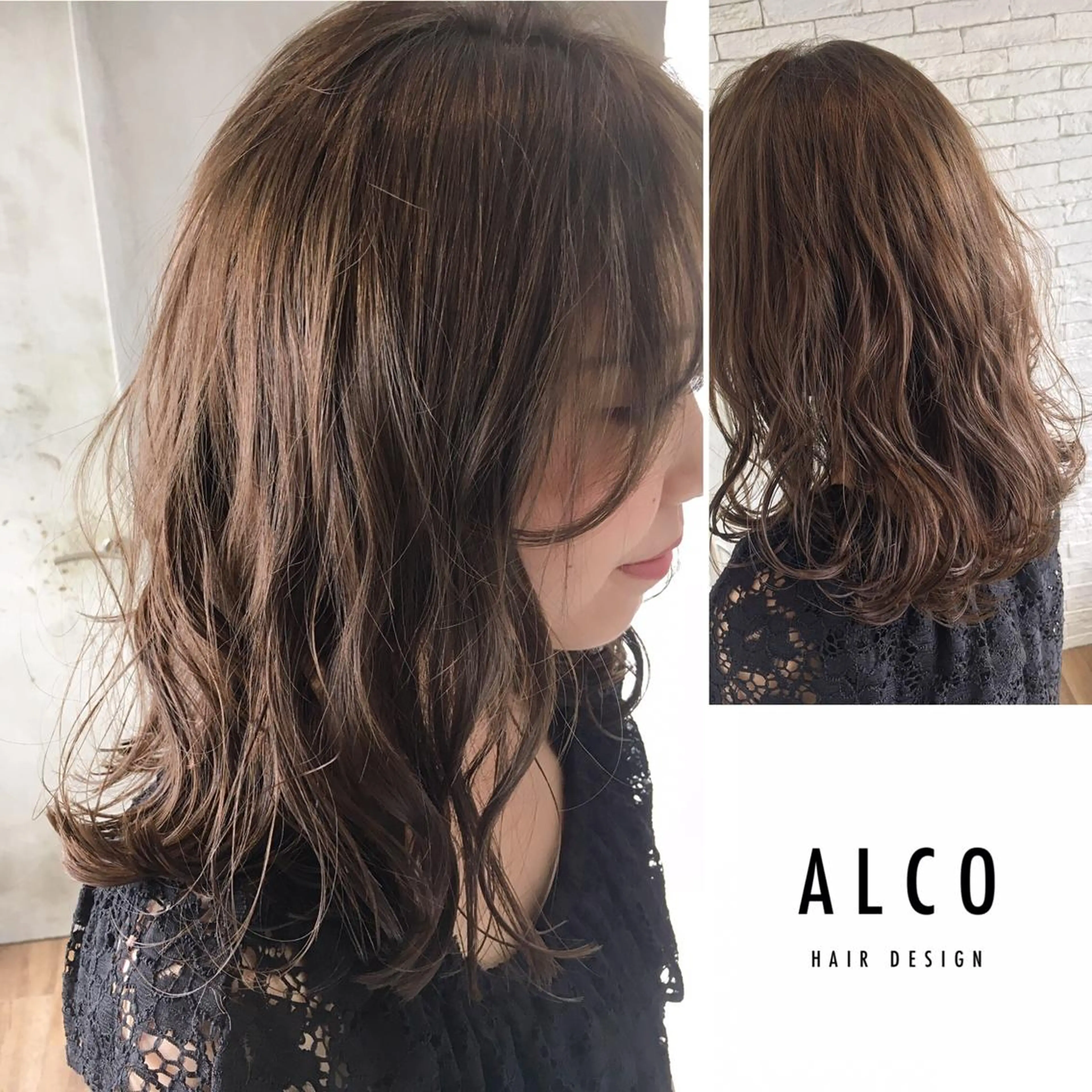ミディアム カラー ワタイショウタ 髪質改善✨眉毛サロンのヘアスタイル