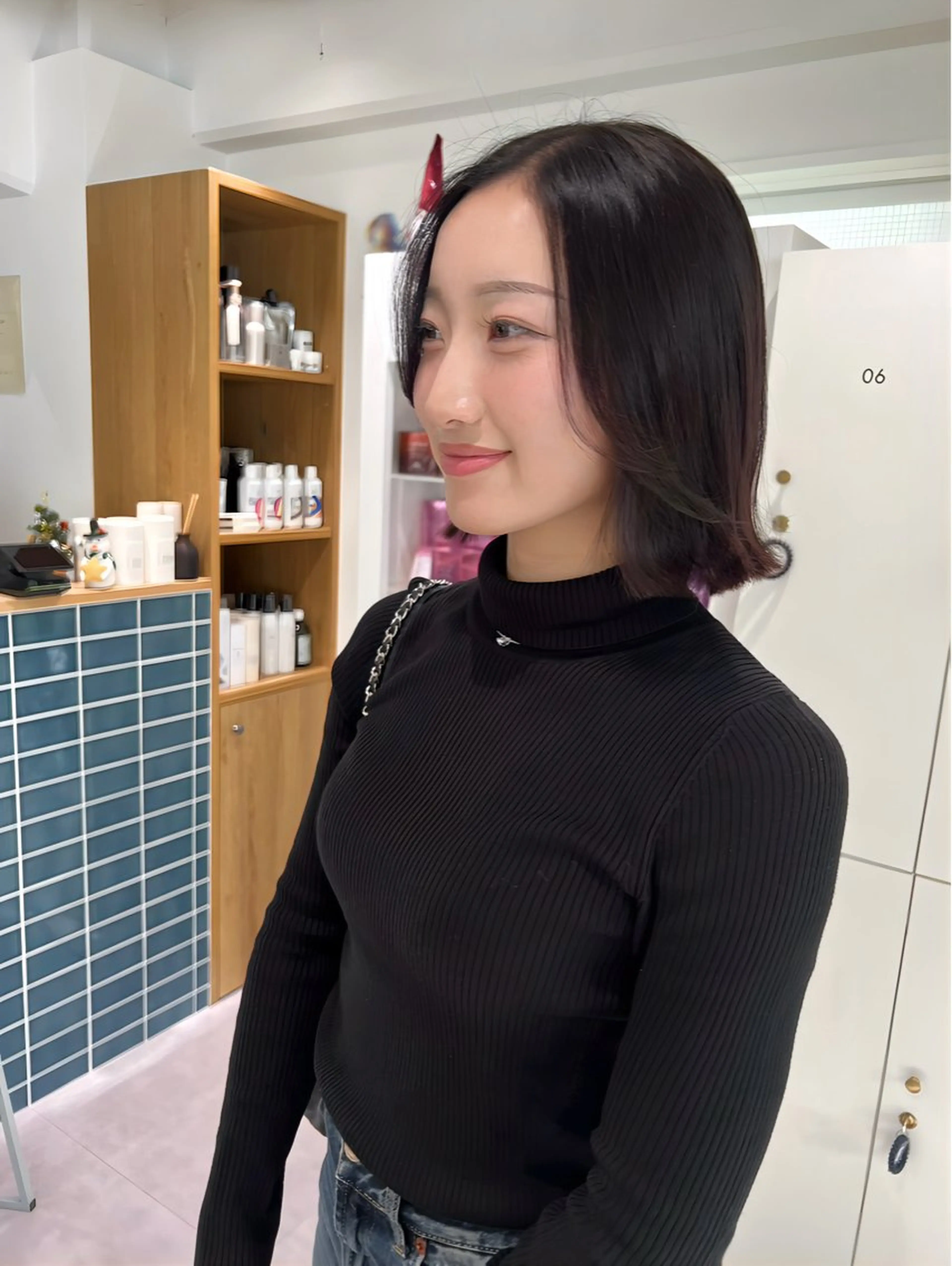 ミディアム カット ヘアカラー トリートメント 艶ベージュ/オリーブ カラー🫒airiのヘアスタイル