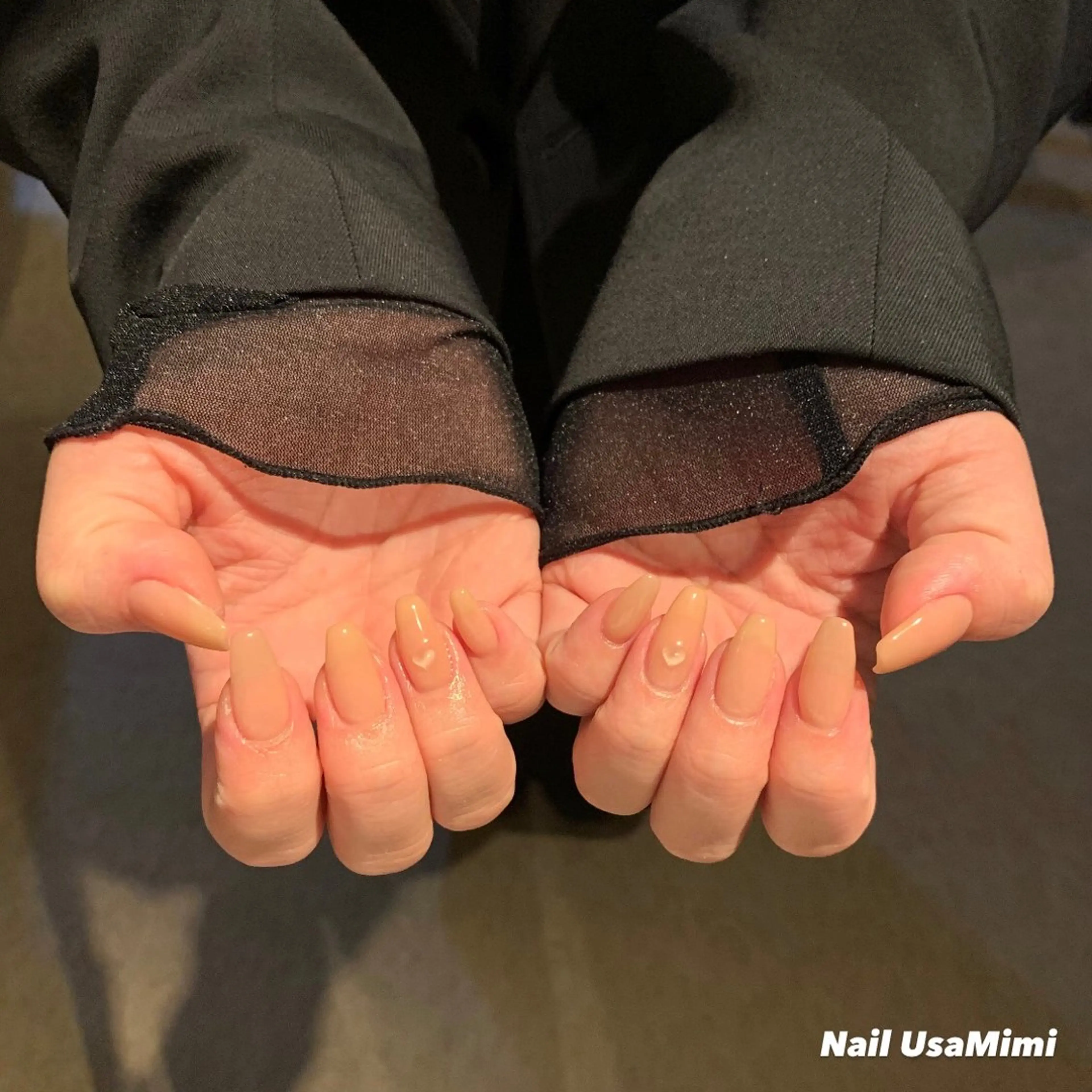 ネイル ジェルネイル マグネットネイル 持ち込み ワンカラーネイル パラジェル 本町ネイルNail UsaMimiのネイルデザイン