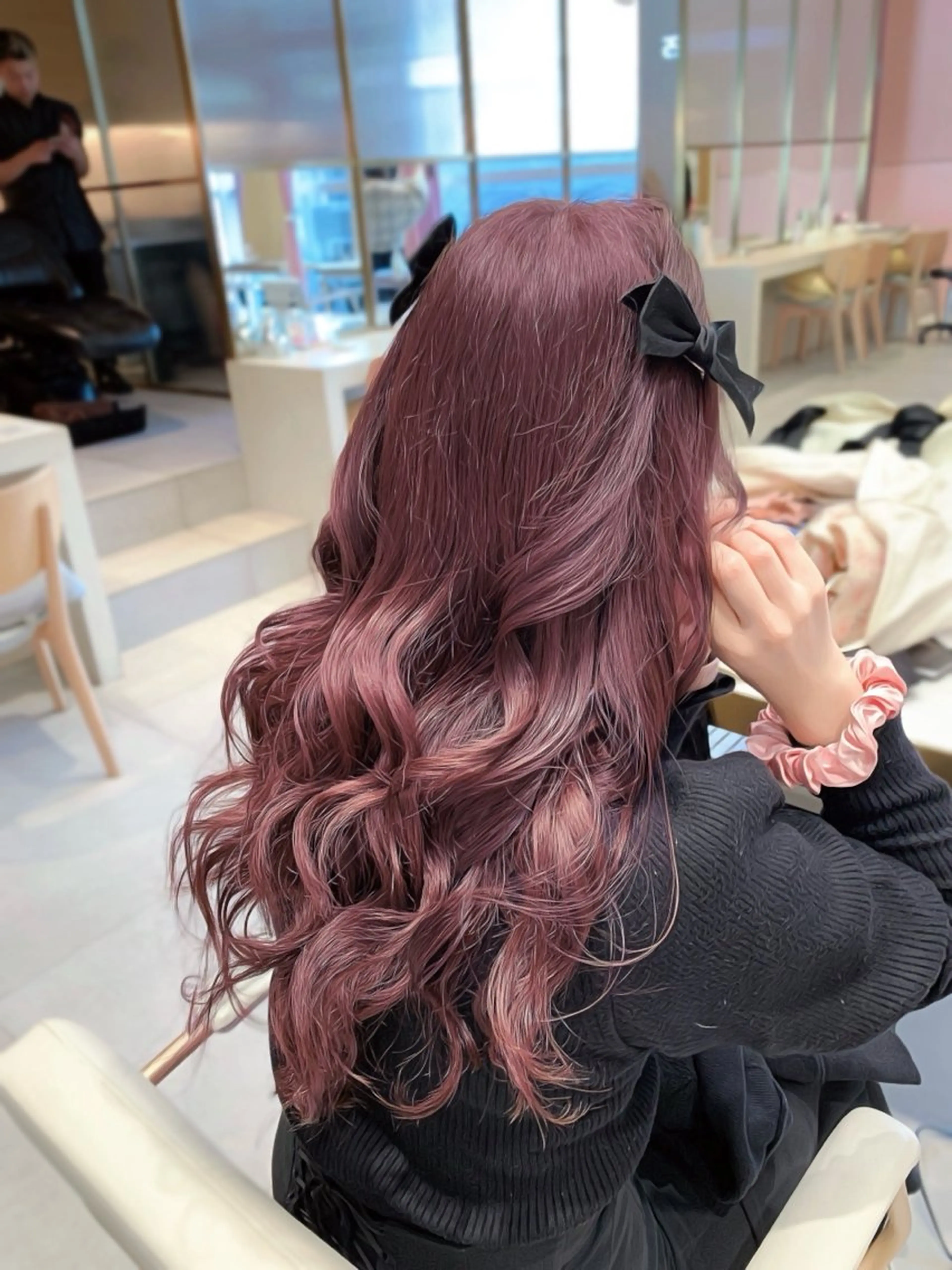 セミロング カラー ヘアカラー トリートメント ヘッドスパ ヘアセット 韓国ヘア/レイヤー/ 顔まわり/りょーとのヘアスタイル