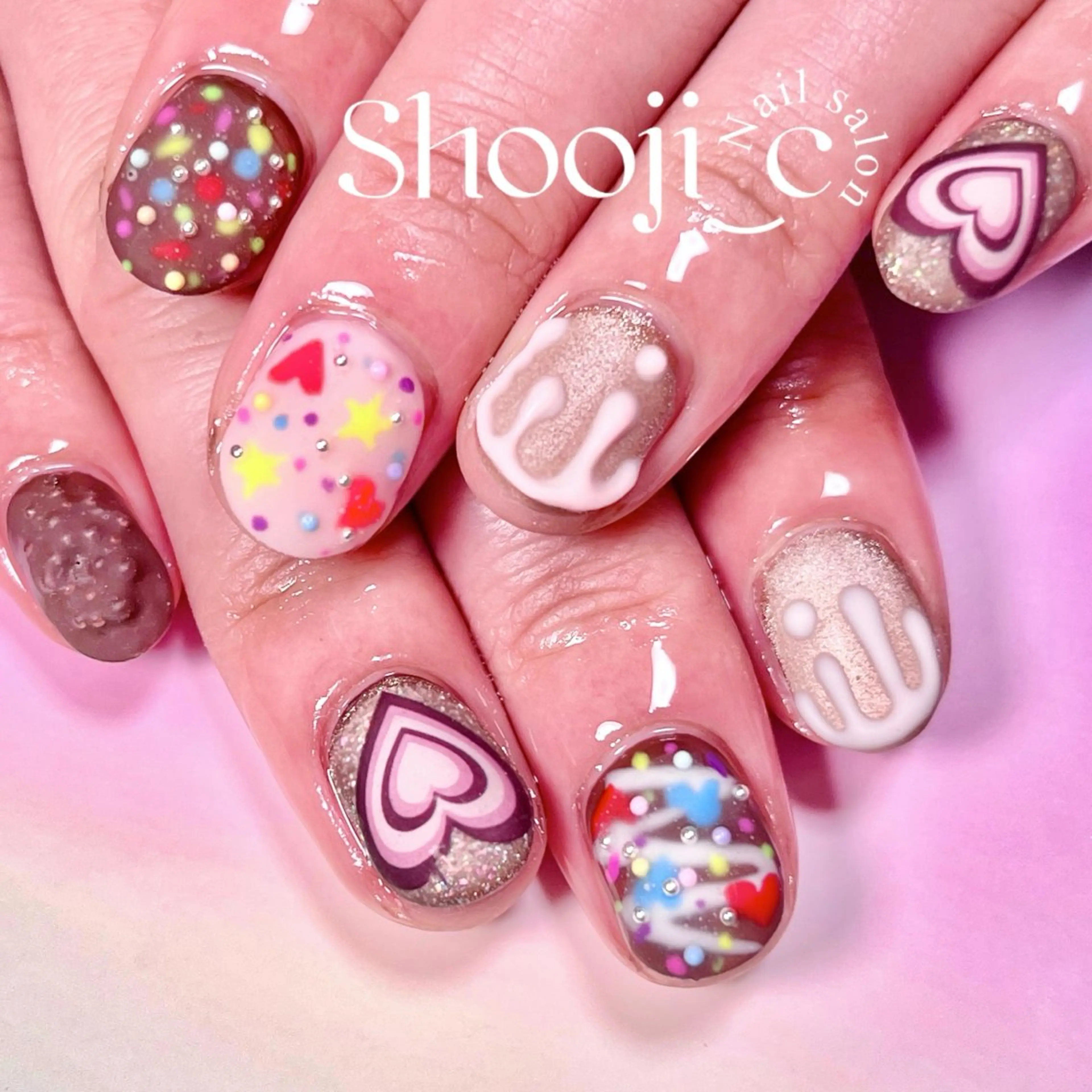 ネイル マットネイル バレンタイン Shooji_c Nail salonのネイルデザイン