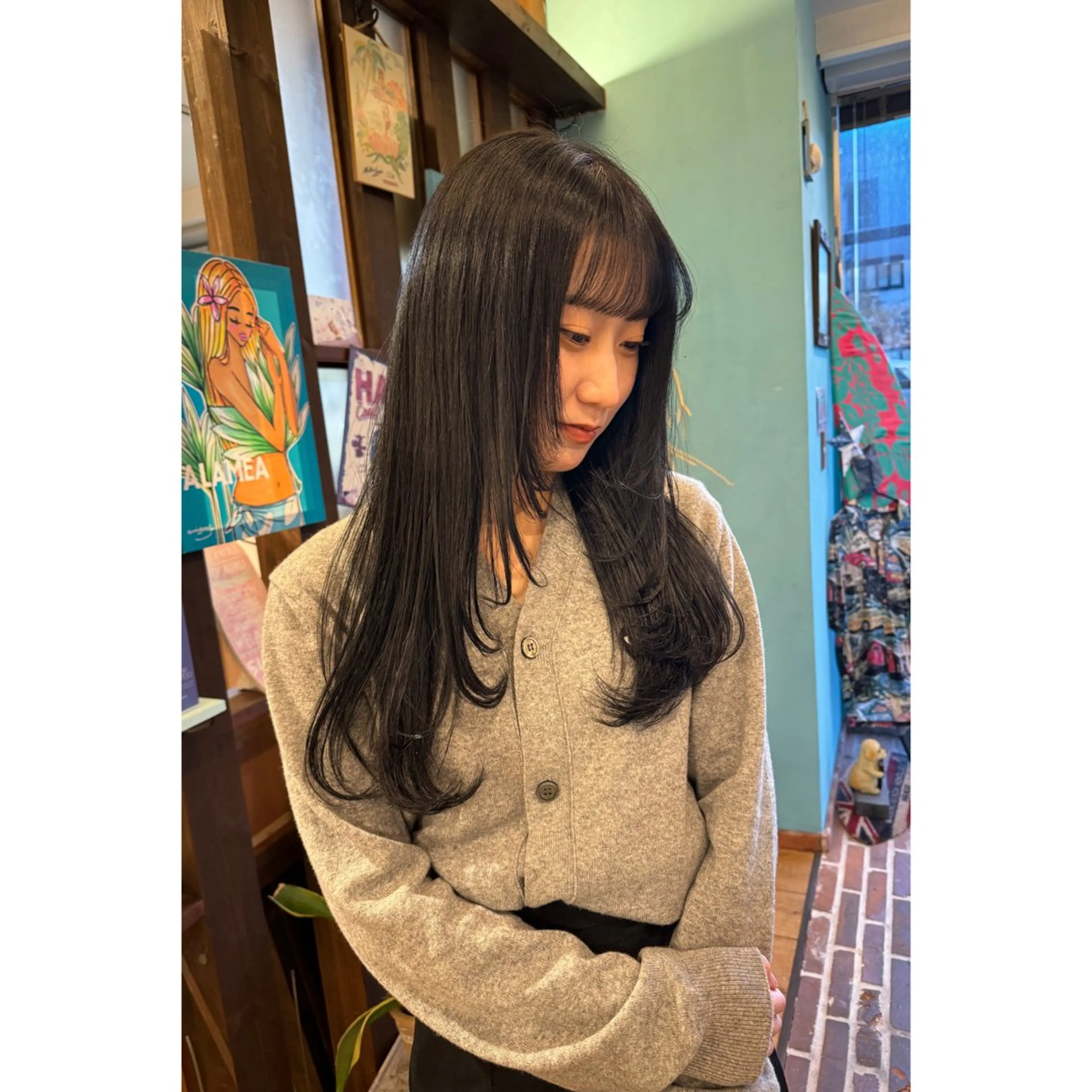 ロング ヘアカラー ハイトーン/ ダブルカラー/透明感のヘアスタイル