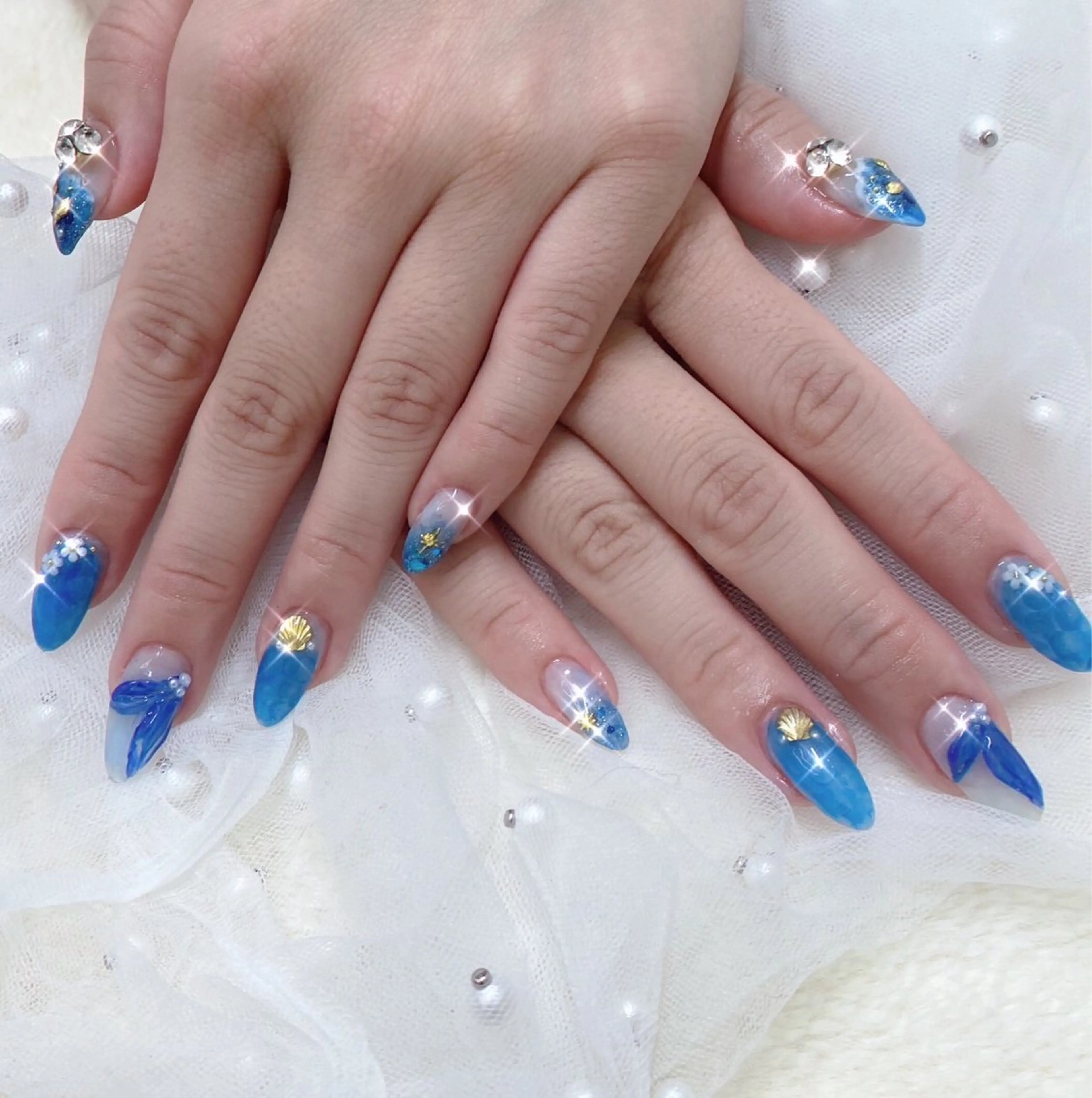 ネイル フットネイル フレンチネイル ジェルネイル ガラスフレンチ 韓国ネイル 大門浜松町 ネイルのネイルデザイン