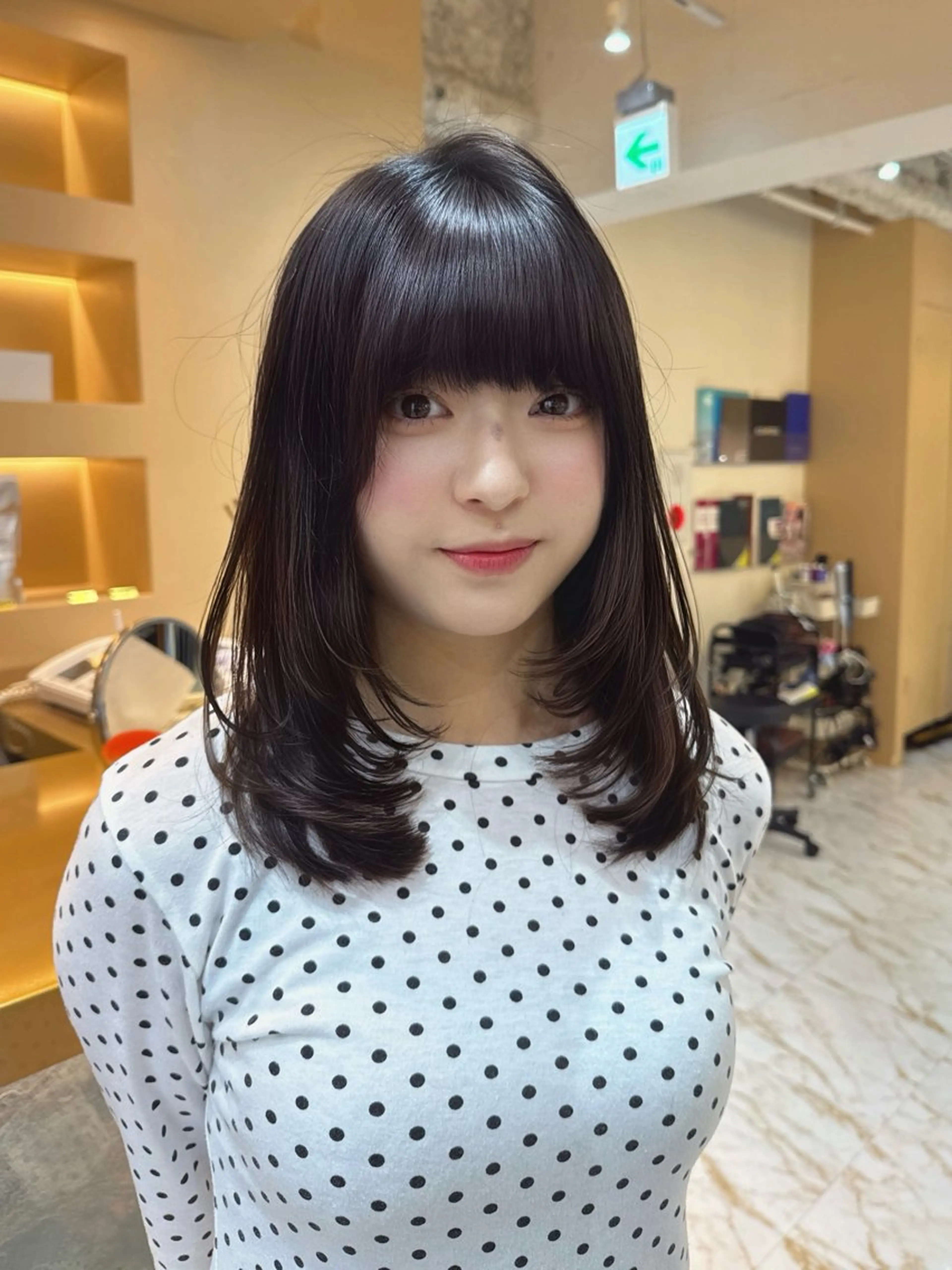 セミロング レイヤーカット カット ヘアカラー トリートメント ヘッドスパ 🦋韓国レイヤー特化 🦋髪質改善🩵来輝のヘアスタイル