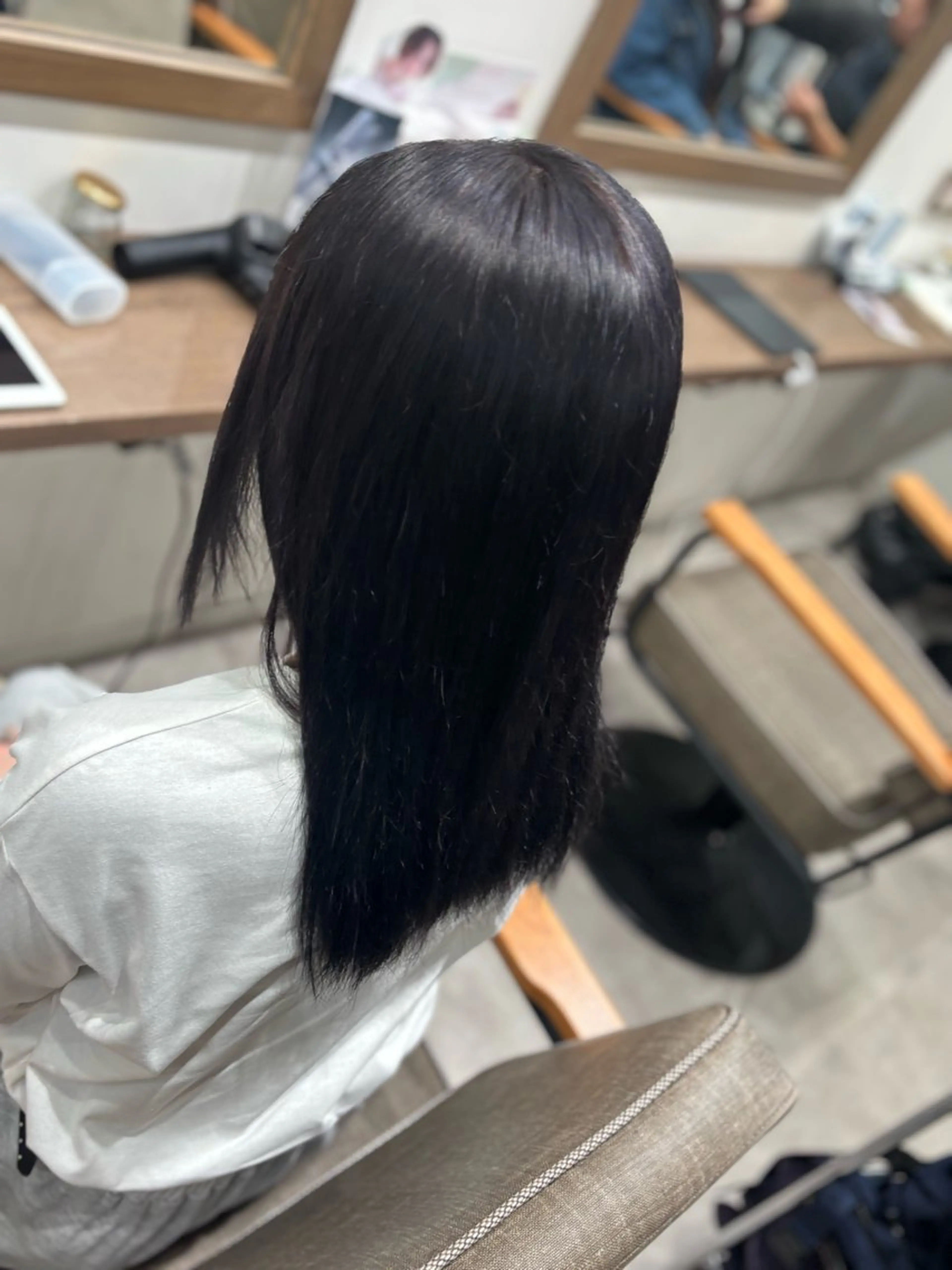 ミディアム カラー 透明感カラー オレンジ おかだ まなみのヘアスタイル