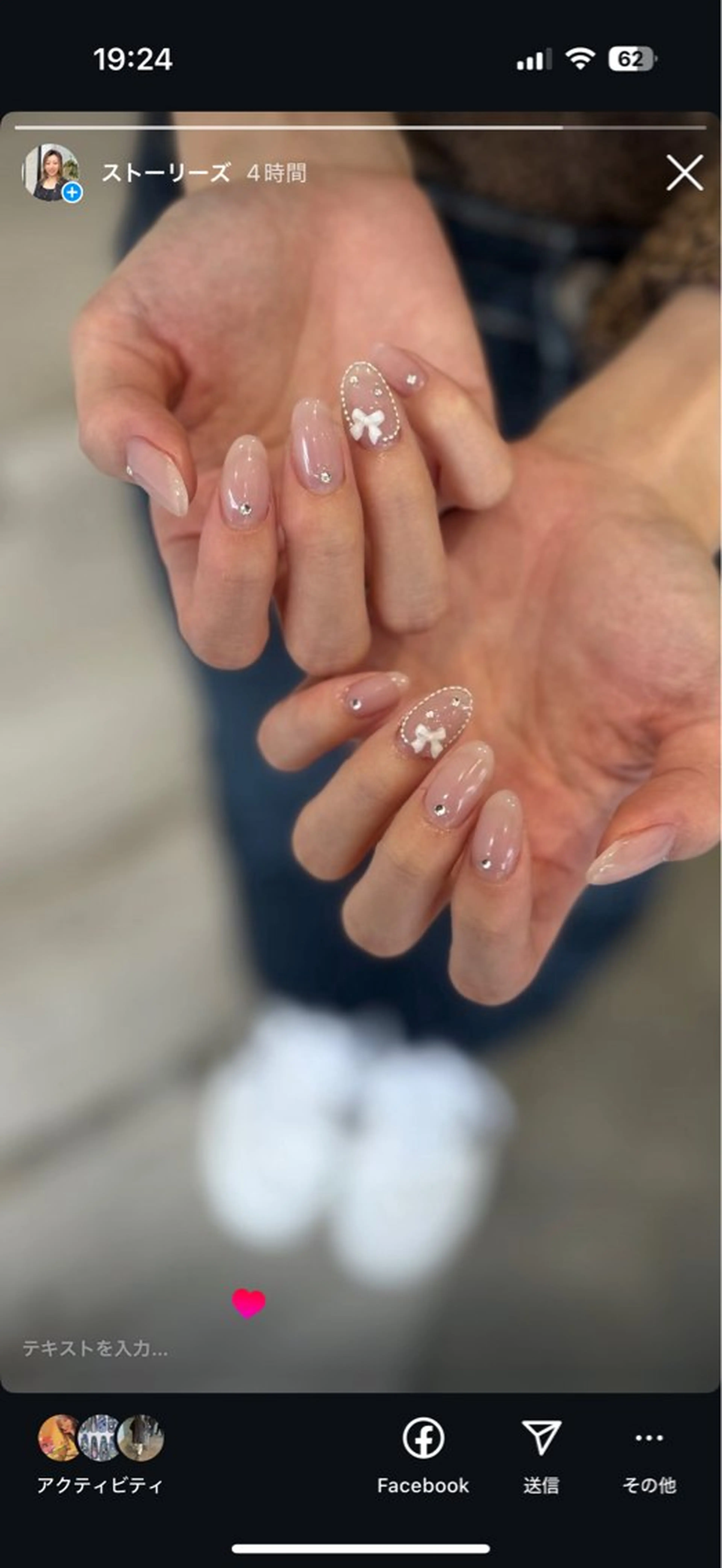 ネイル リボン Manami /熊谷ネイルのネイルデザイン