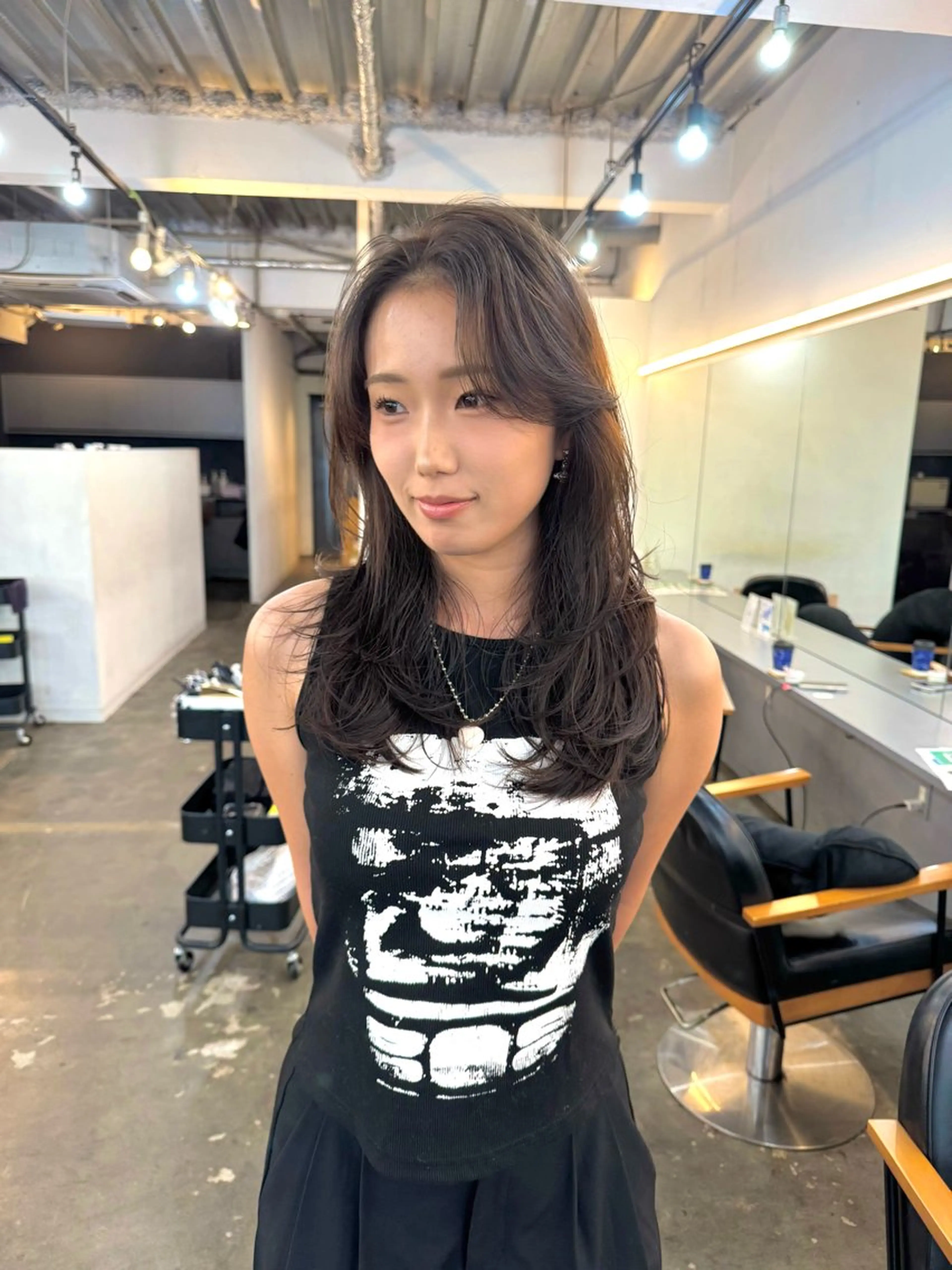 ロング カラー カット ヘアカラー トリートメント 🪡韓国レイヤー /髪質改善/菊池🪡のヘアスタイル