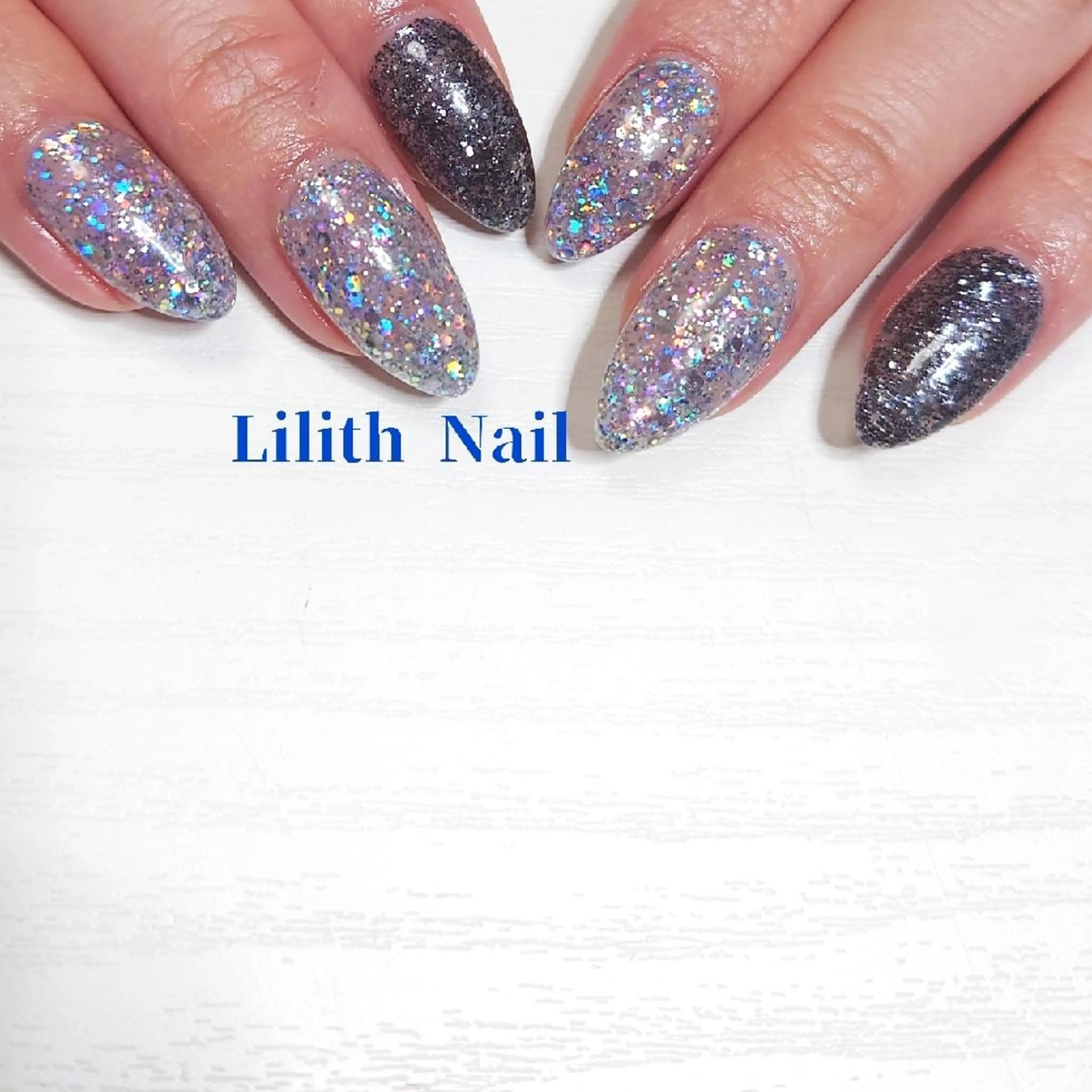 ネイル ラメ(グリッター) ハンドネイル Lilith Nailのネイルデザイン