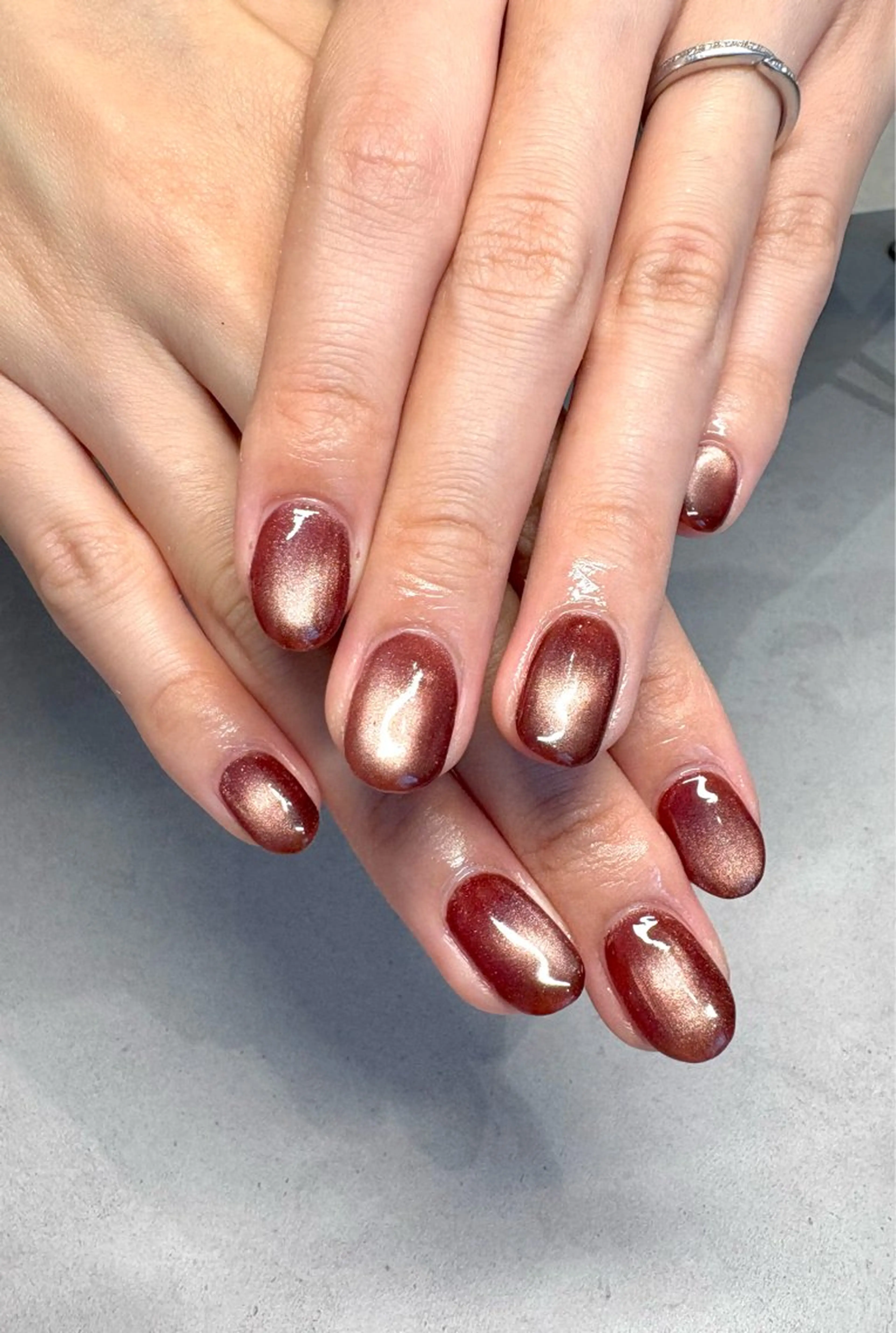 ネイル ボルドー マグネットネイル ワンカラーネイル ハンドネイル enurk店 🍋 M I K U  *のその他イメージ