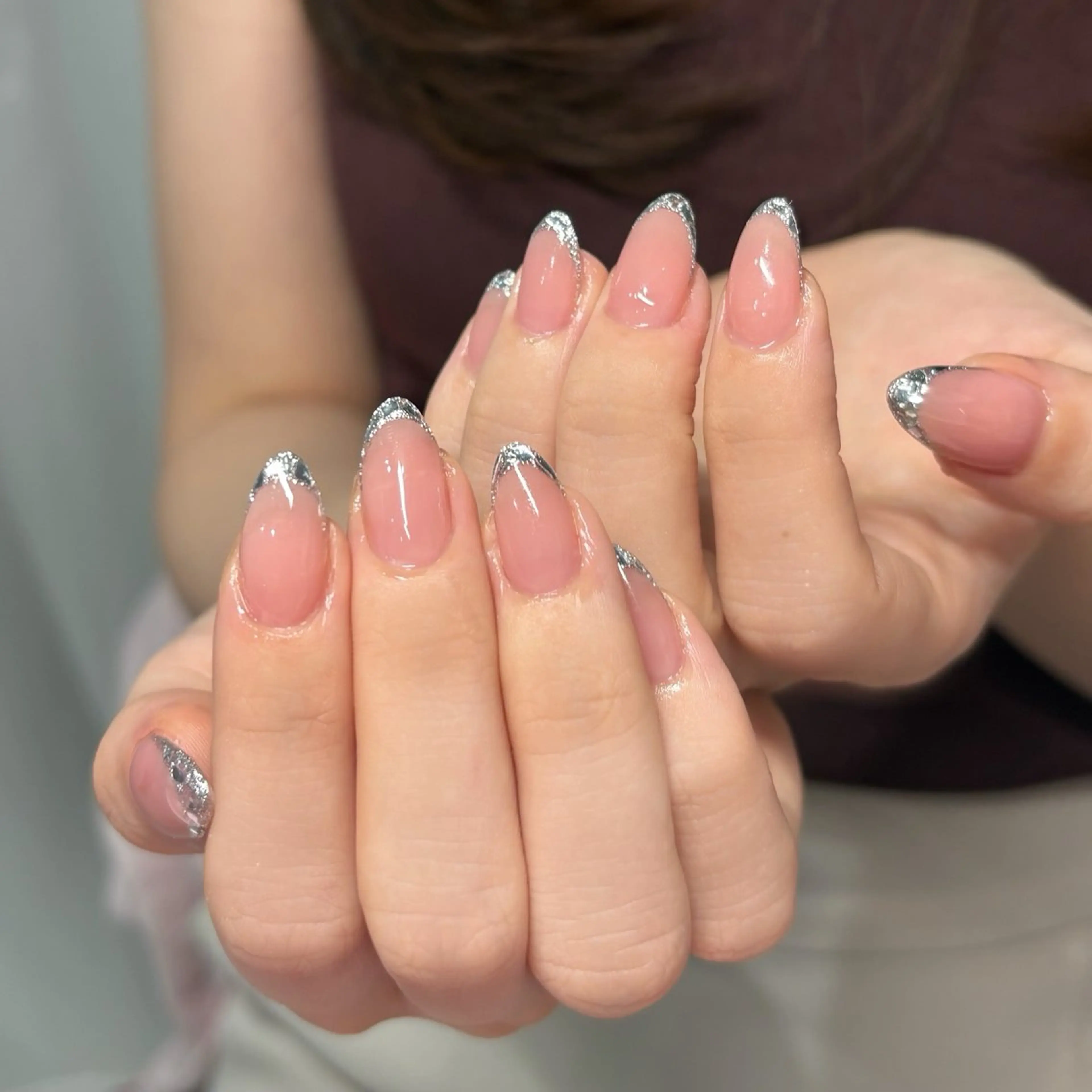 40%引き築地店にて大人気ガラスフレンネイルオフ込み¥8.800の写真