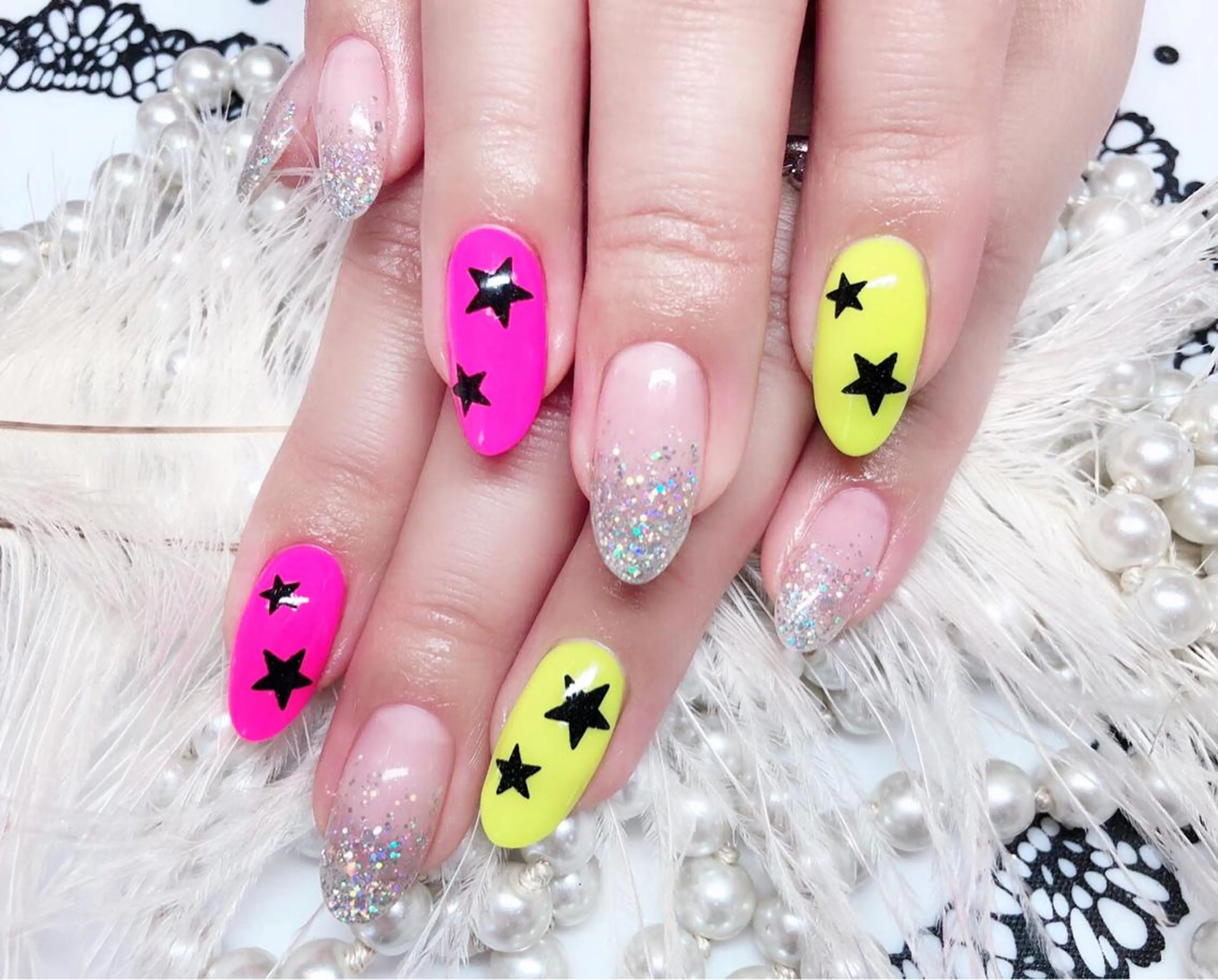 ネイル ハンドネイル マジック ミラーのネイルデザイン