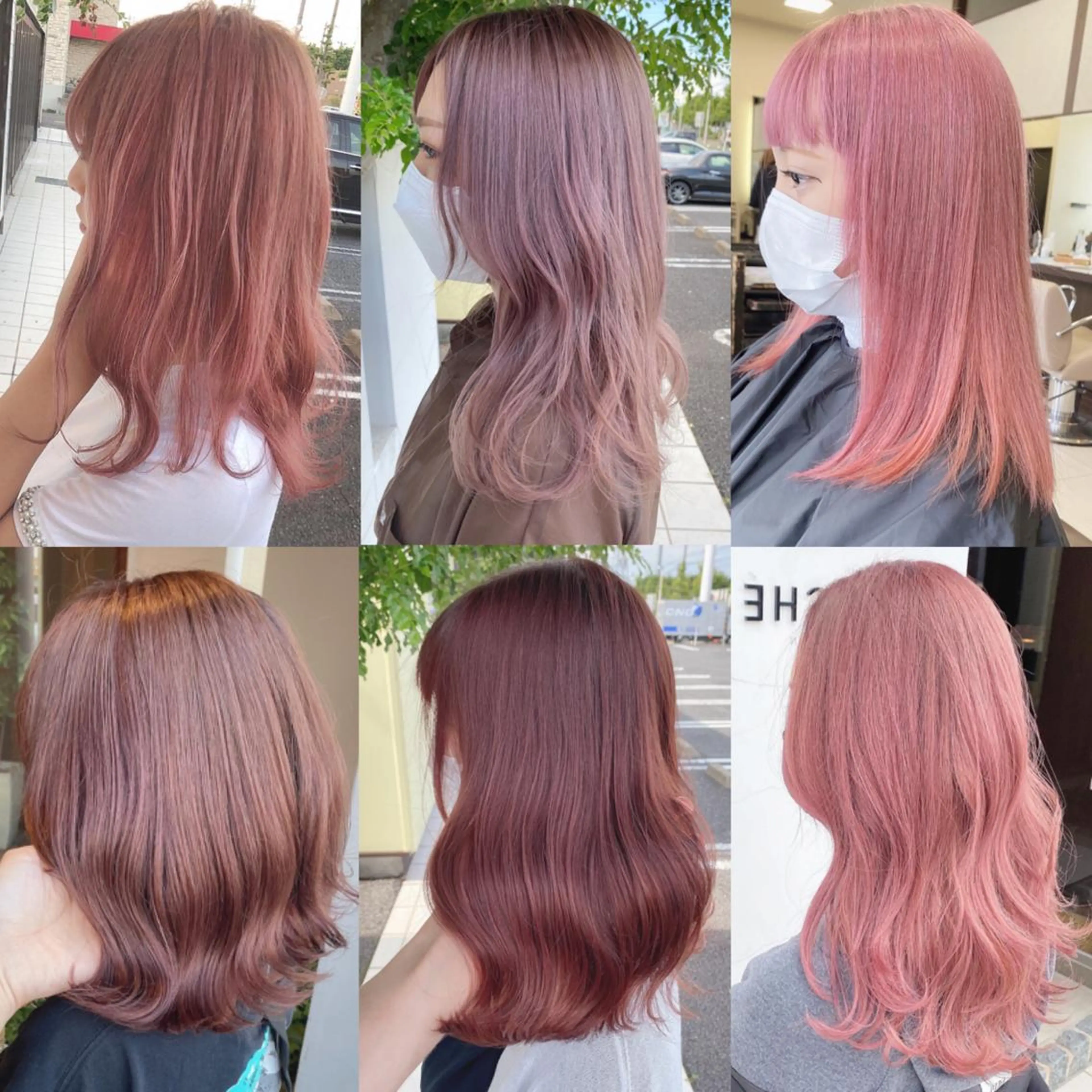 ロング ピンクブラウン ヘアカラー 具志 正太のヘアスタイル