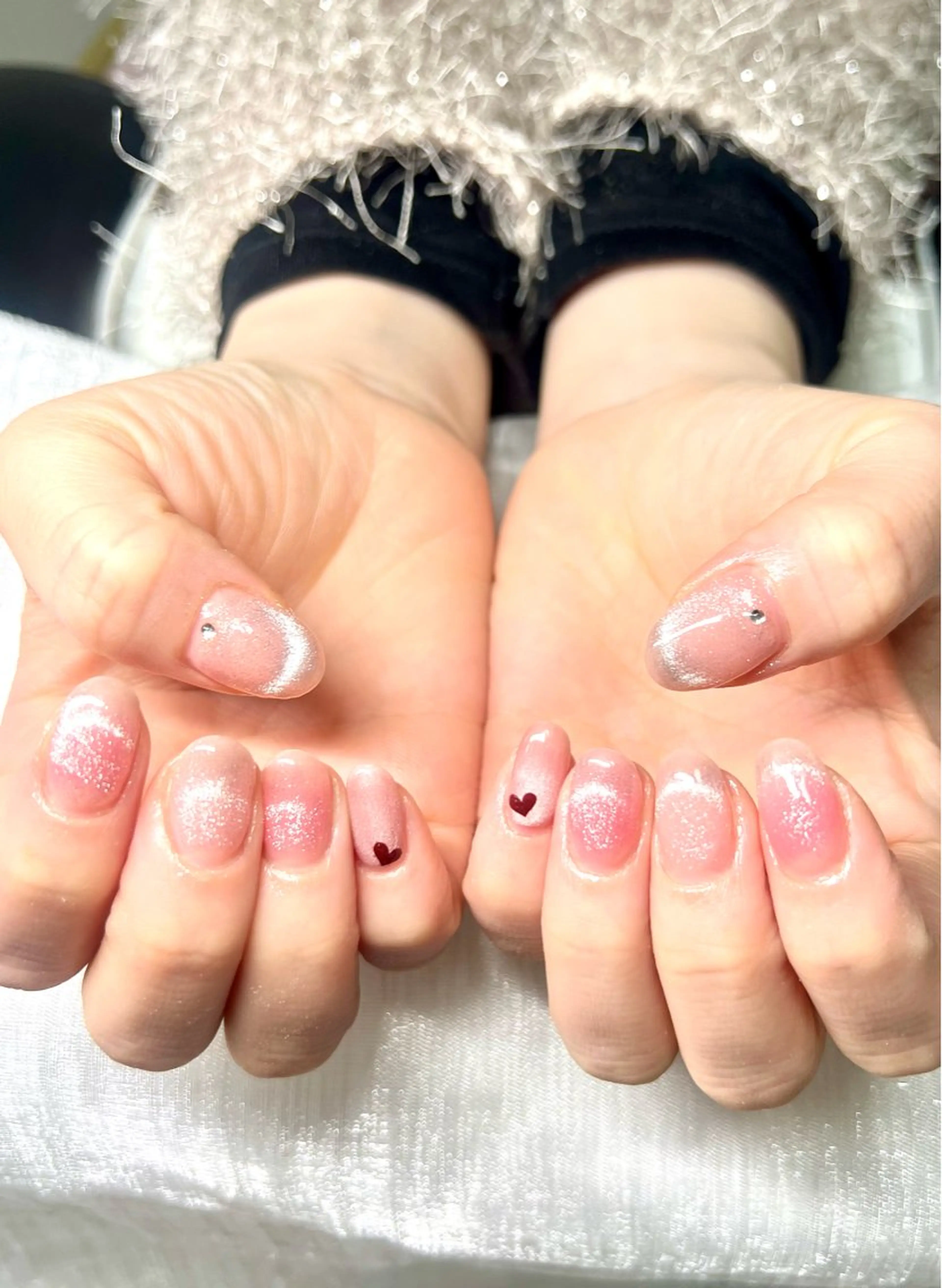ネイル オーロラネイル チークネイル 長さ出し フットネイル フレンチネイル Lee Nails チップ長さだし専門店のネイルデザイン