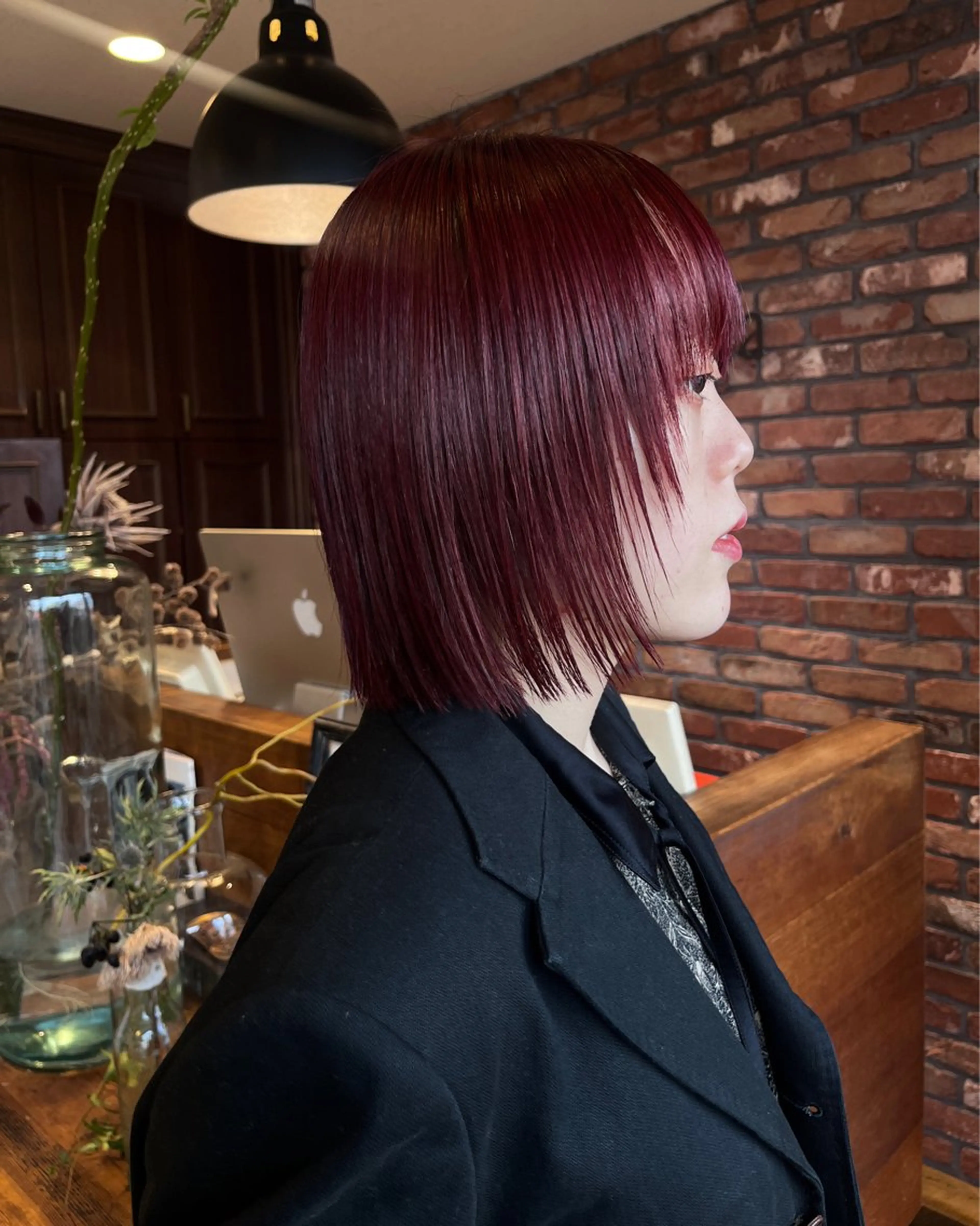 ミディアム カラー オレンジ ヘアカラー Vicky オリーブ メンズカジュアルのヘアスタイル