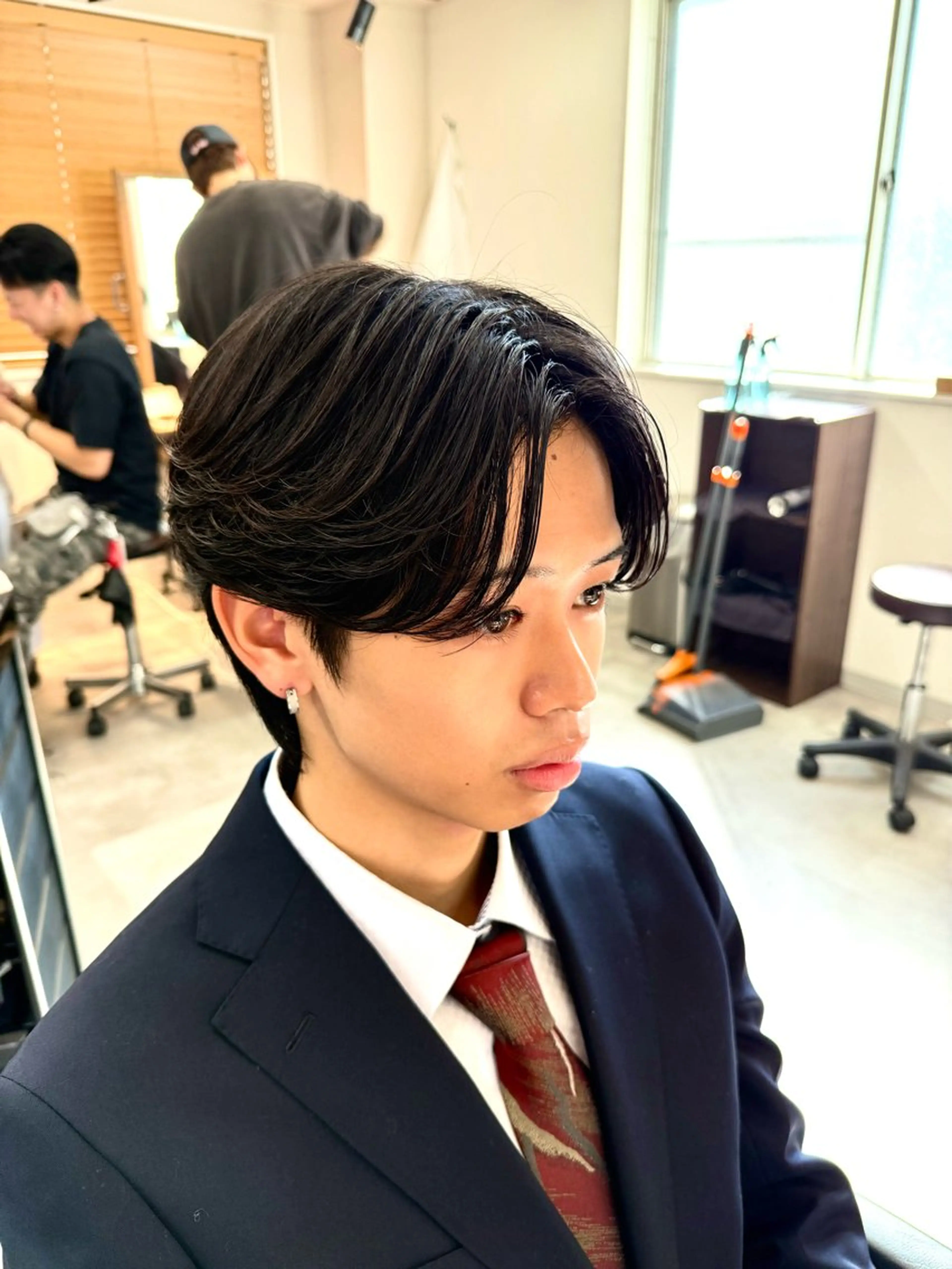 ꧁新規限定꧂ 【毛流れ ニュアンスパーマ + メンズカット】 ミニモ学割/メンズ韓国ヘアの写真