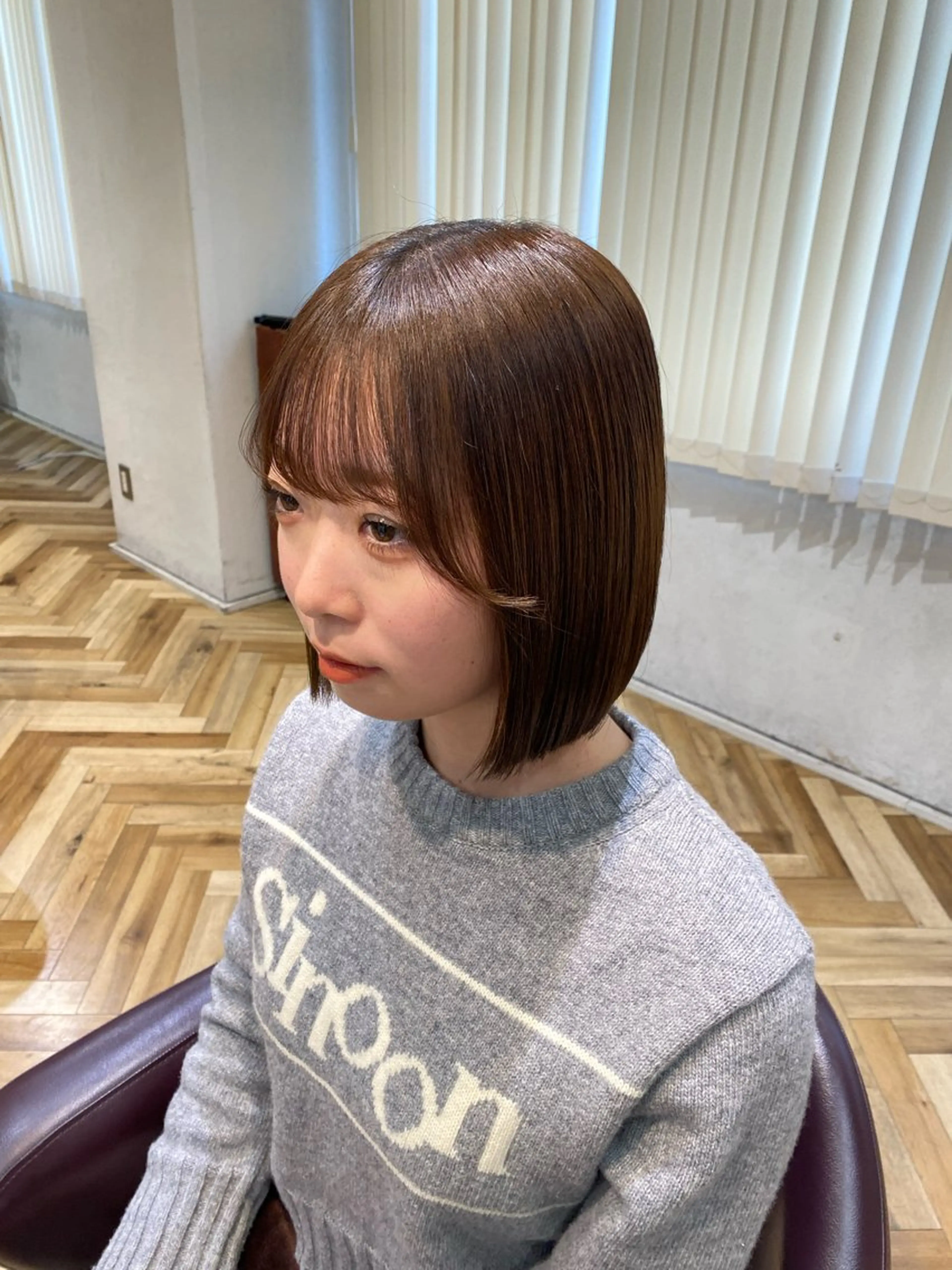 ショート カラー ボブ 韓国ヘア AINA🐱のヘアスタイル