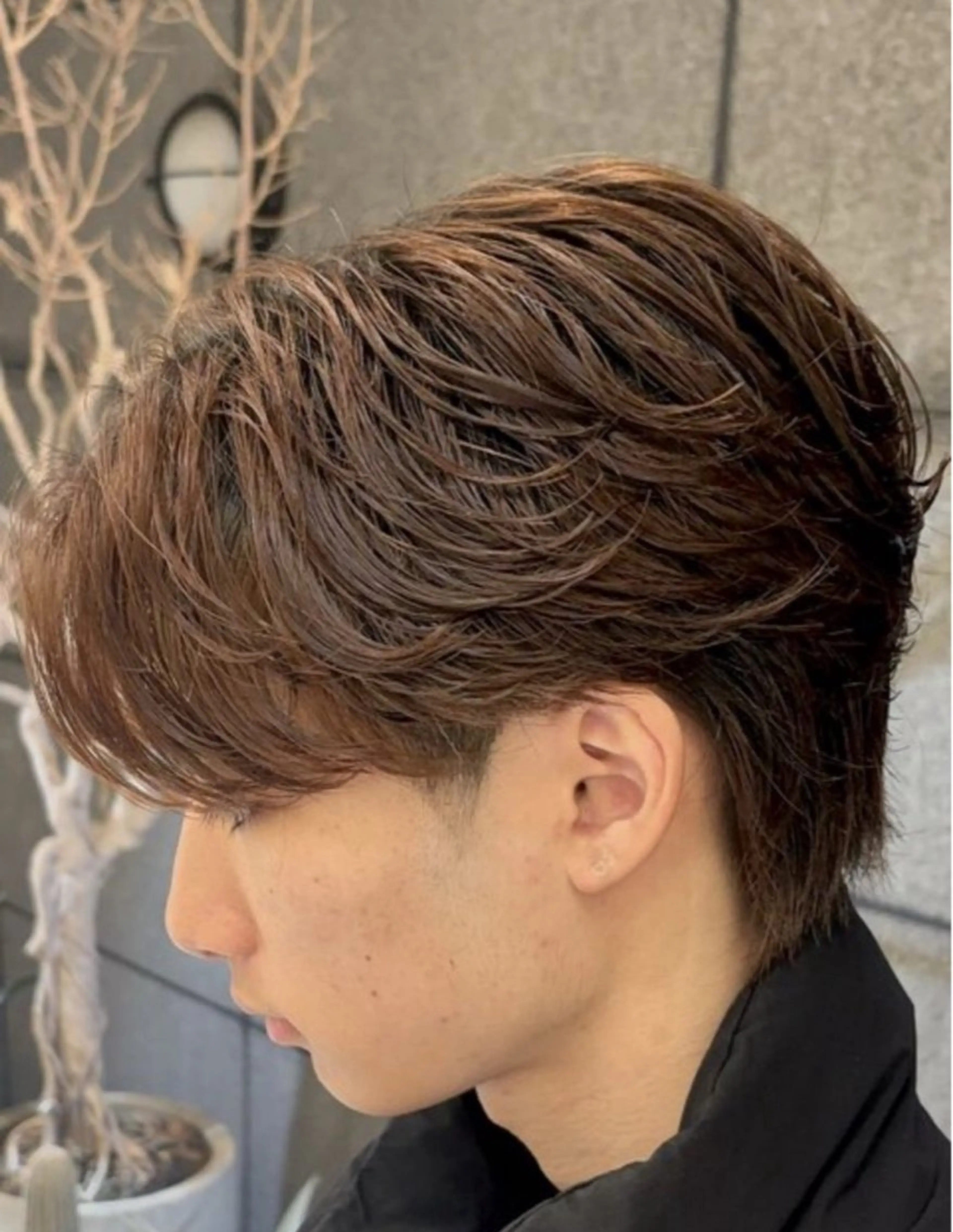 カラー パーマ メンズ メンズパーマ ニュアンスパーマ カット パーマ 湯浅禅也/プードル /波巻きパーマ/栄のヘアスタイル