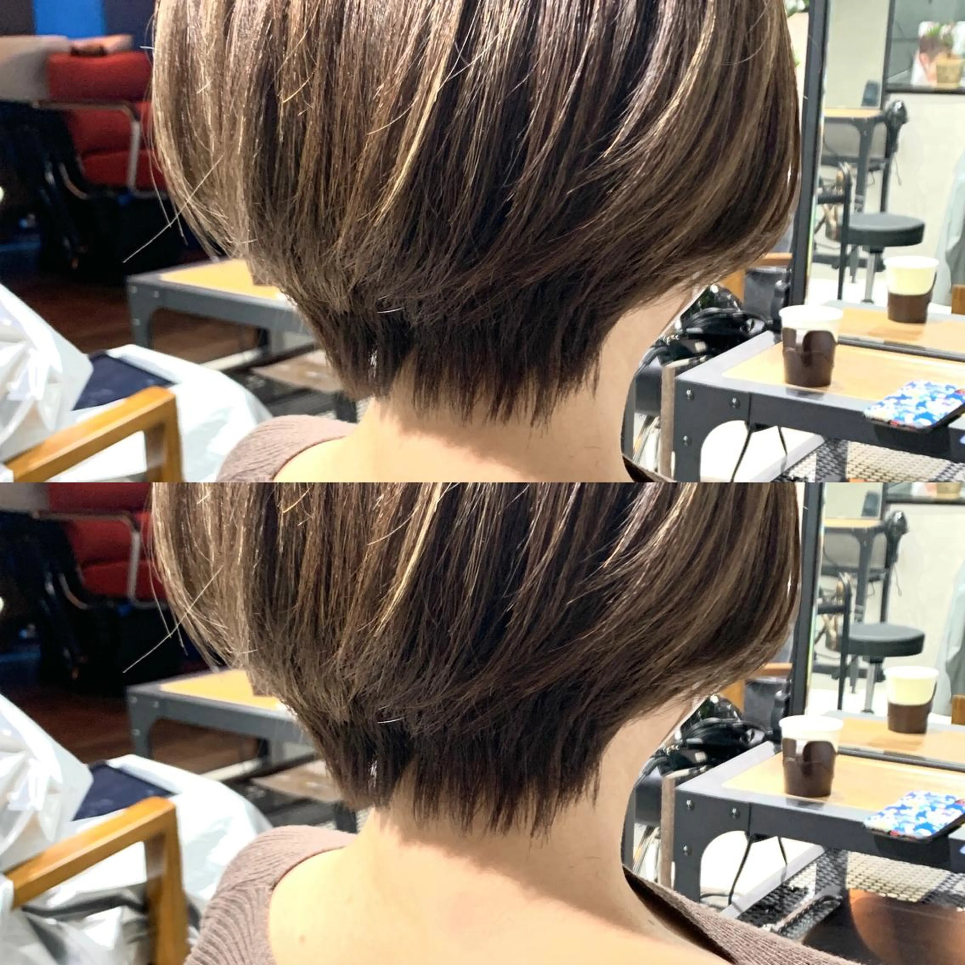 ショート カラー ヘアアレンジ ショートヘア カット ヘアカラー トリートメント 岡崎勇人/レイヤー/ 韓国/ケラチンTRのヘアスタイル