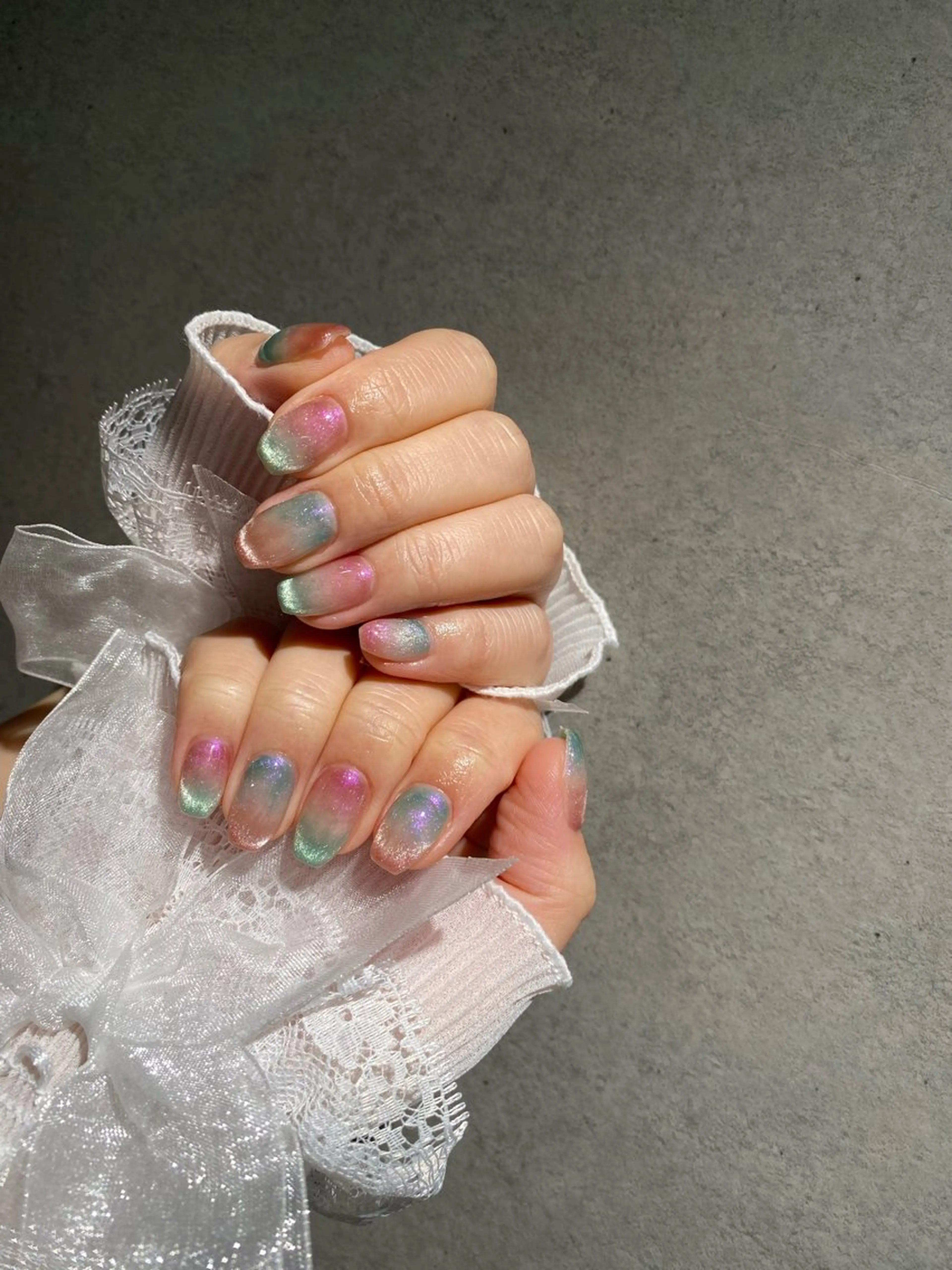 ネイル I-nailロング /ワンホン/キラキラのネイルデザイン