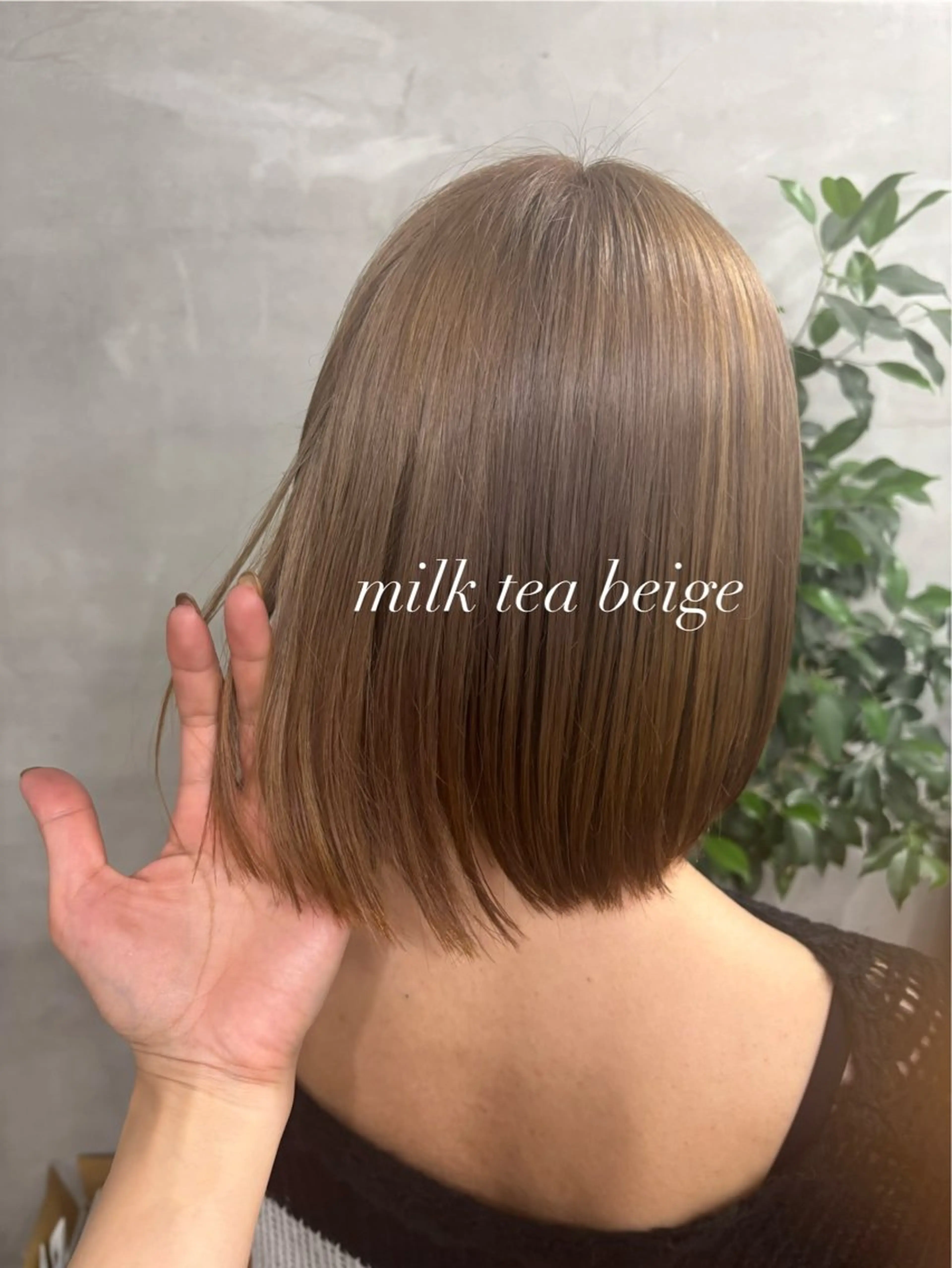 ショート カラー ベージュカラー ミルクティーベージュ ✨透明感艶カラー ✨💍Yuri💍のヘアスタイル