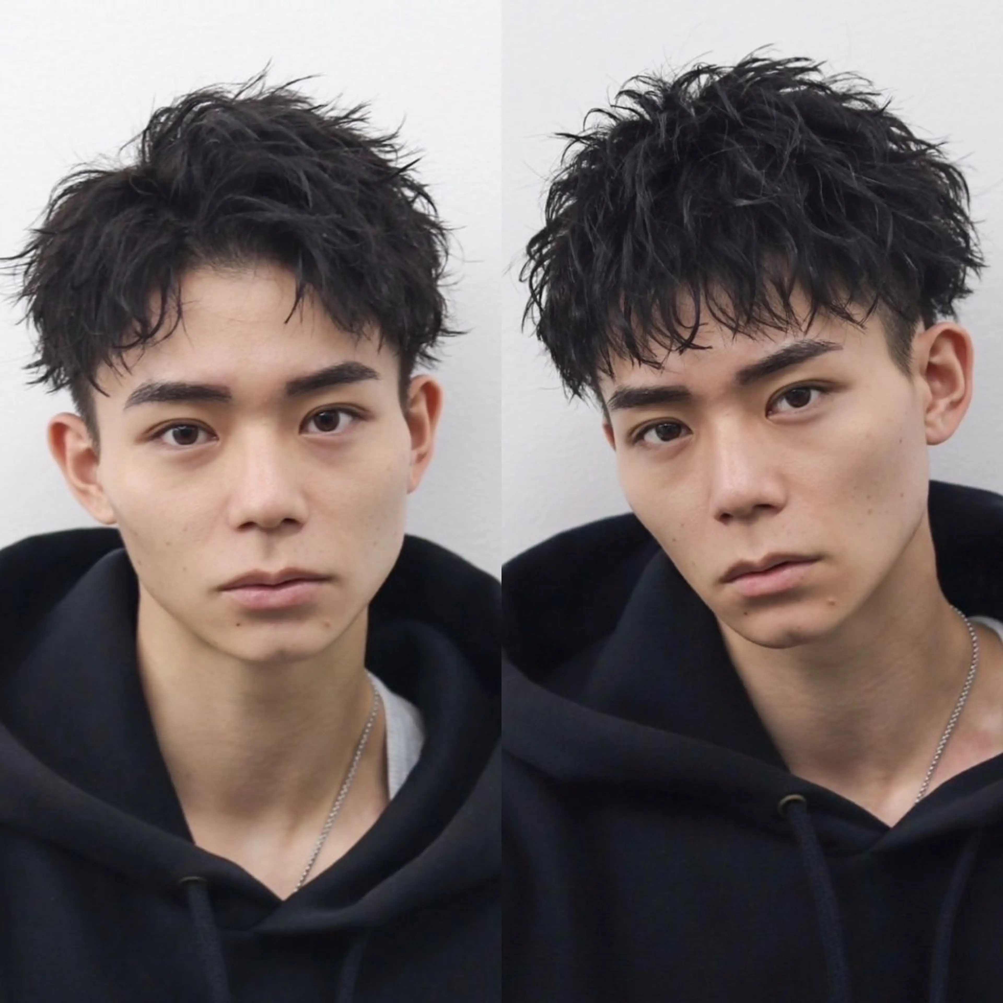 ミディアム カラー パーマ メンズ カット パーマ トリートメント ハイトーン/メンズマ ッシュ/KYOHEIのヘアスタイル