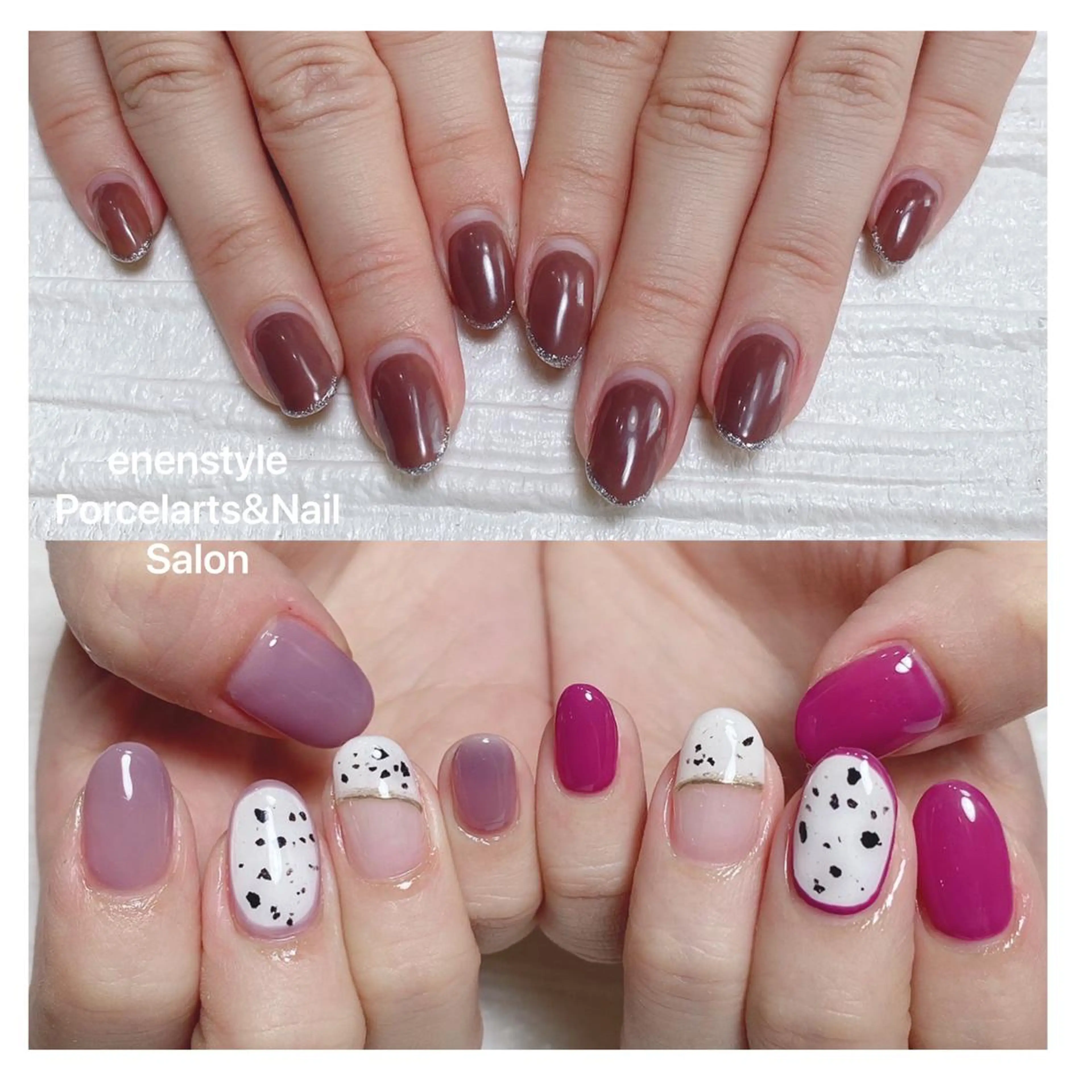 ミディアム ネイル ハンドネイル 👑enen style👑のネイルデザイン