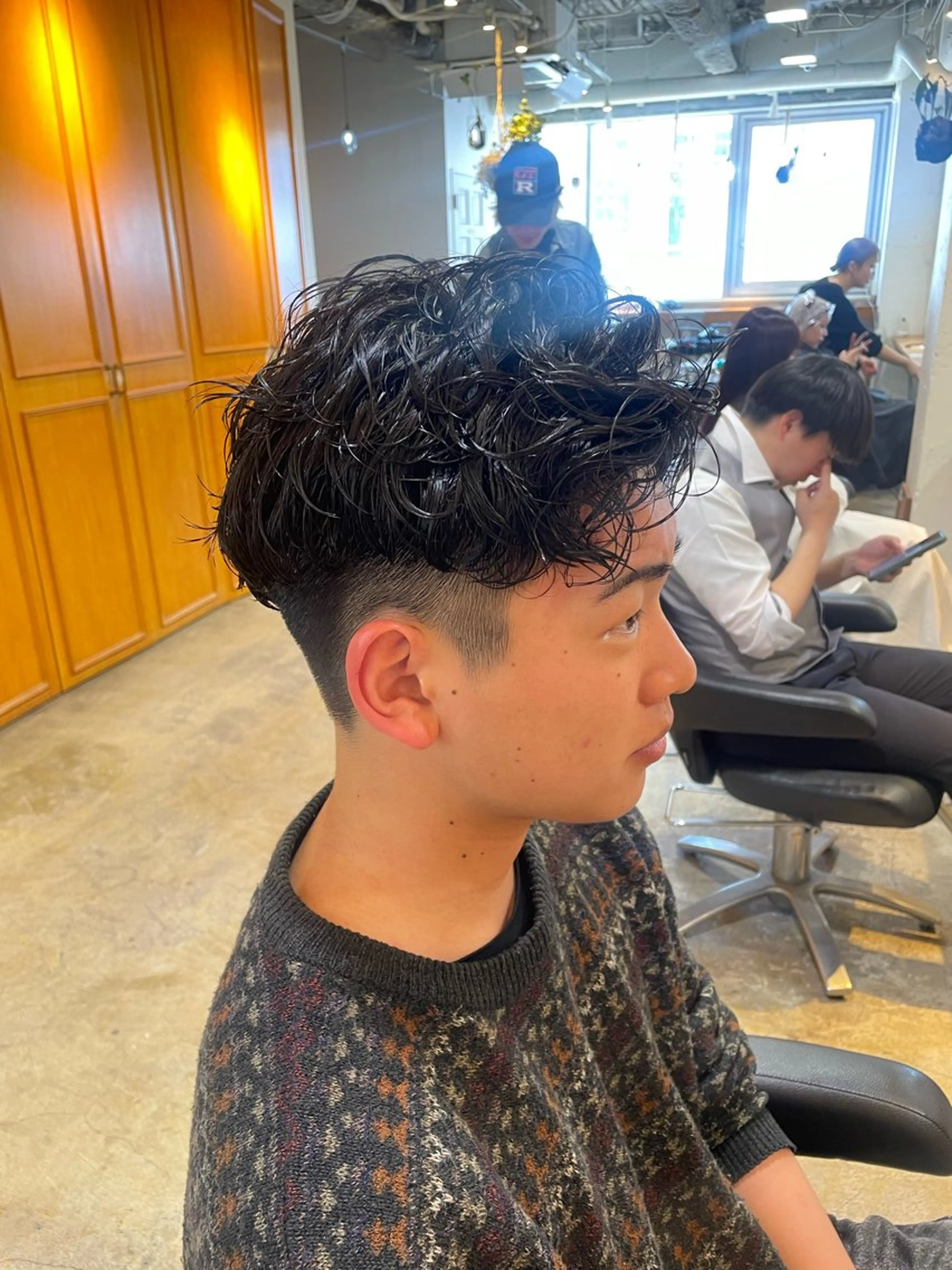 ミディアム パーマ メンズ 韓国ヘア/wカラー レイヤー/RIN🎀のヘアスタイル