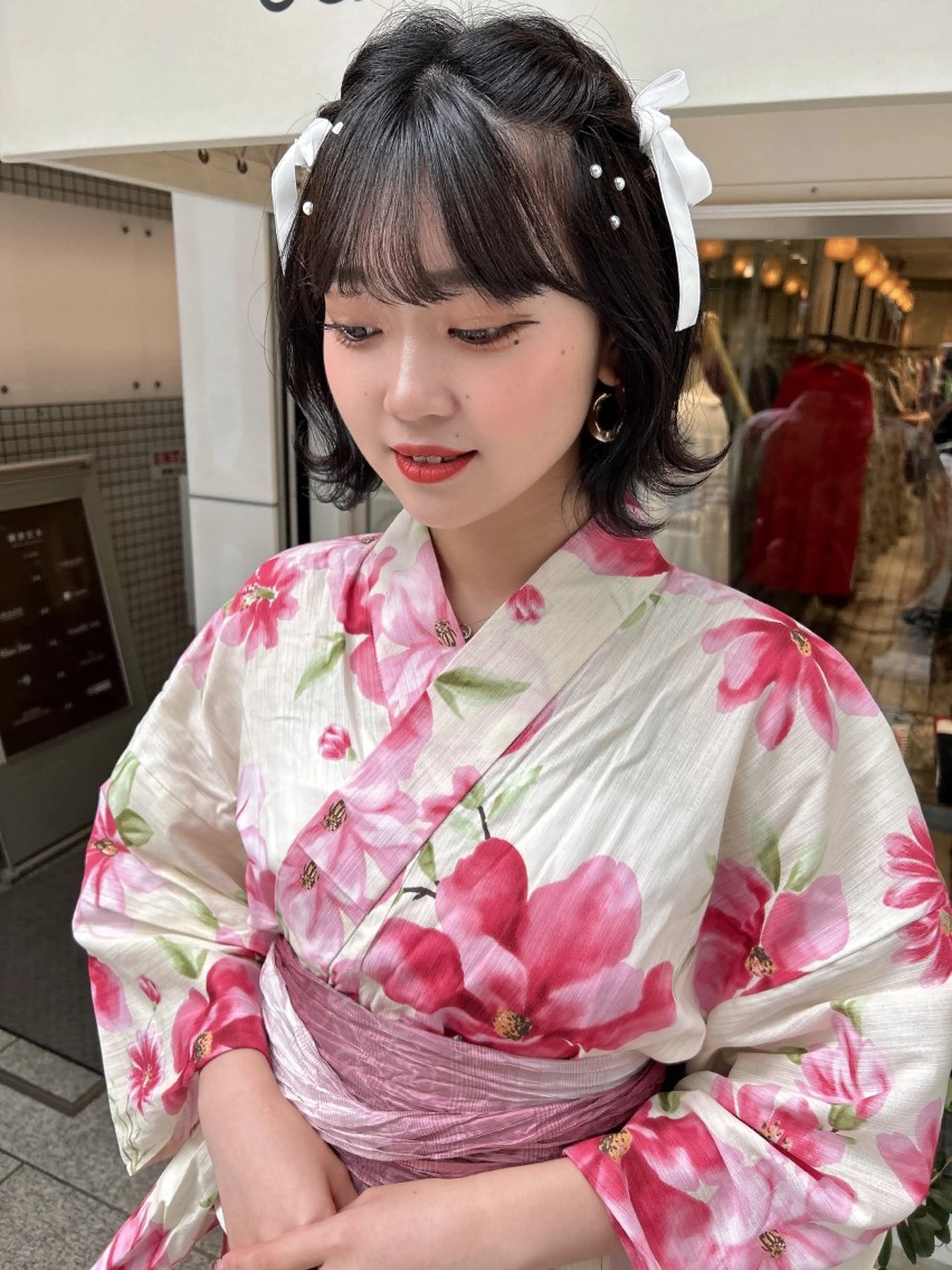 ショート ヘアアレンジ マツエク・マツパ アイブロウ 浴衣 透明感カラー🫧ヘア セット🫧松本菜月の眉毛・アイブロウイメージ