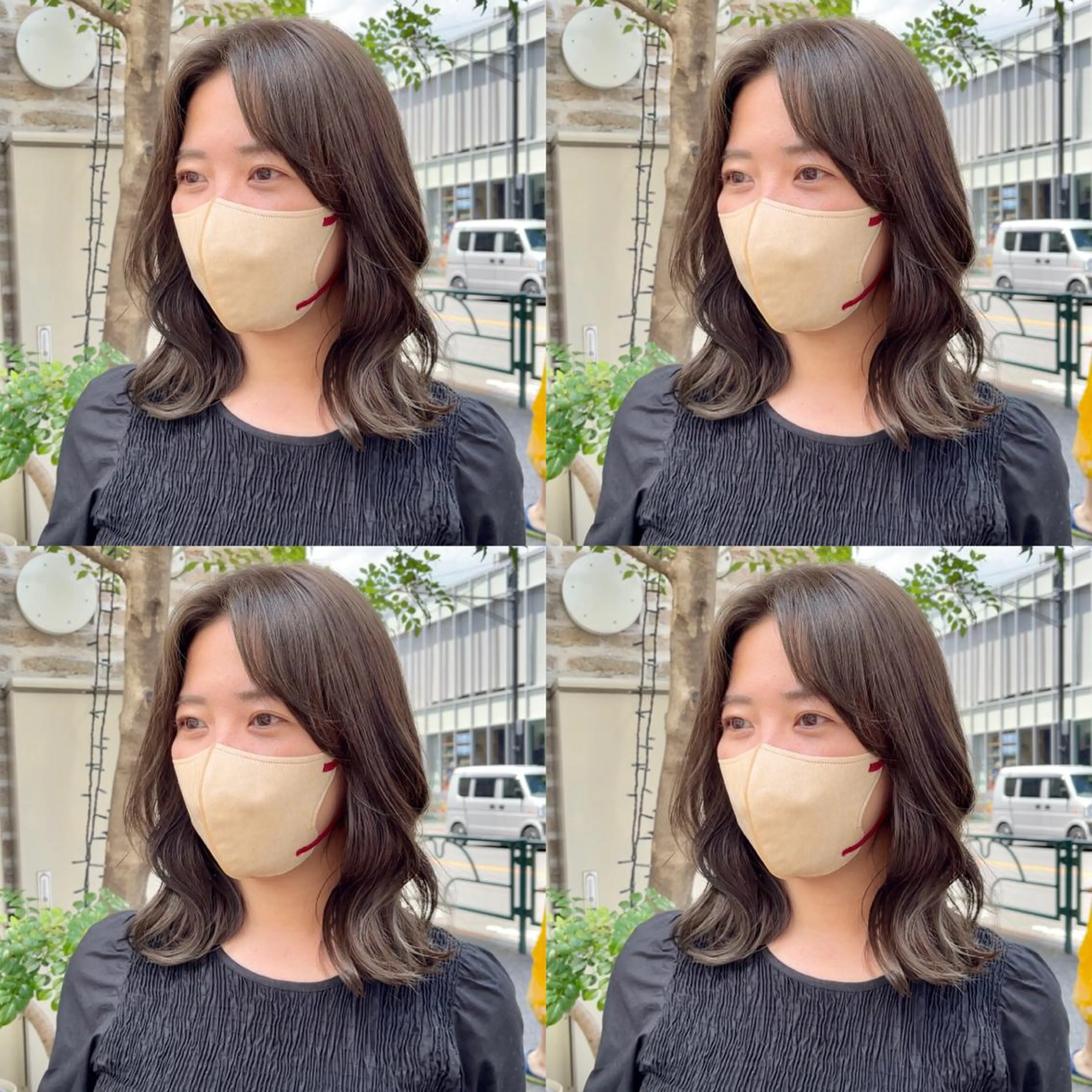 ミディアム くびれヘア 顔まわりレイヤー 伸ばしかけ 髪質改善 韓国風ヘア 大人可愛い透明感🌟 小顔・韓国髪🌟野中のヘアスタイル