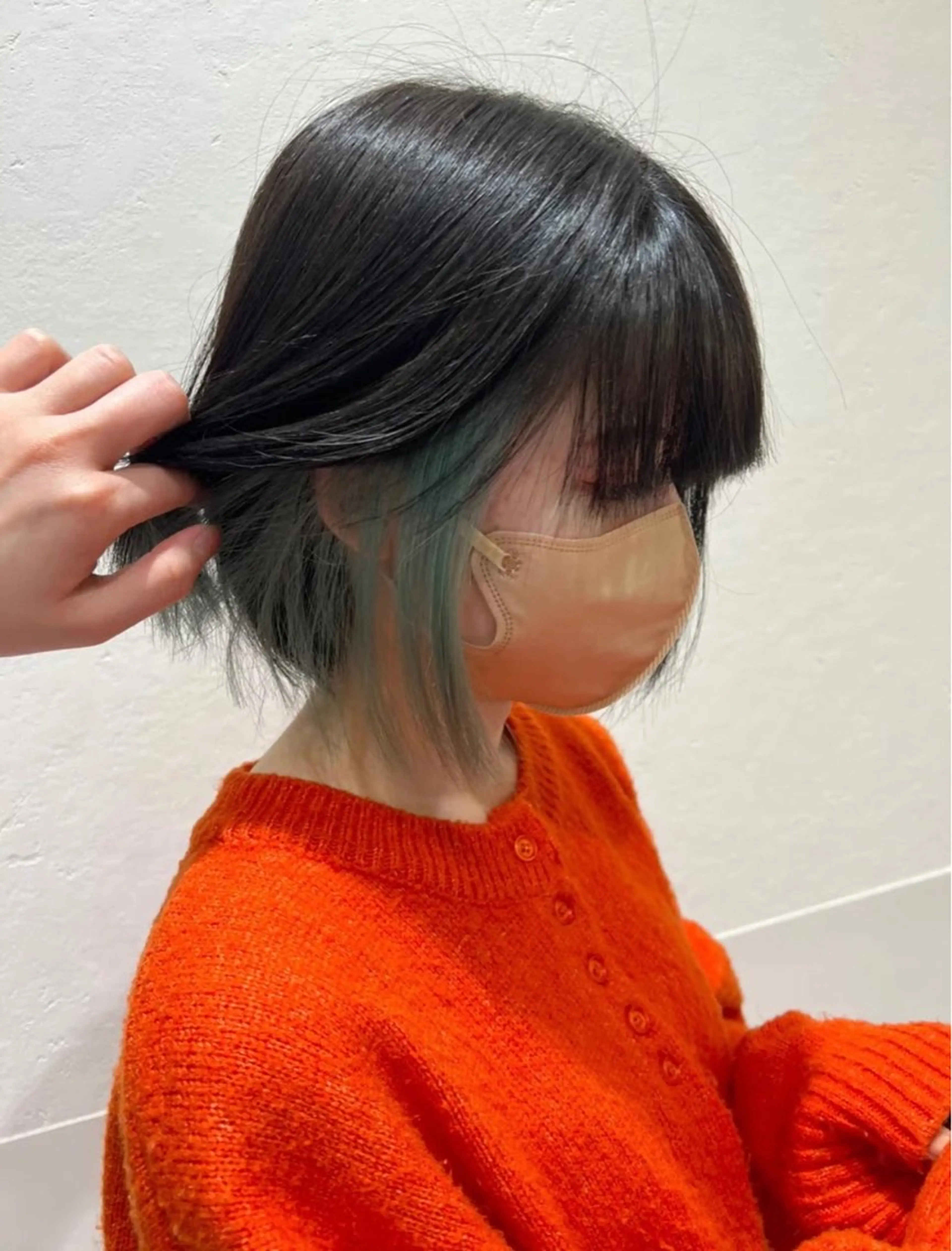 カット➕イヤリングカラー(ブリーチ有り)➕3STEPトリートメント🫧🖤の写真