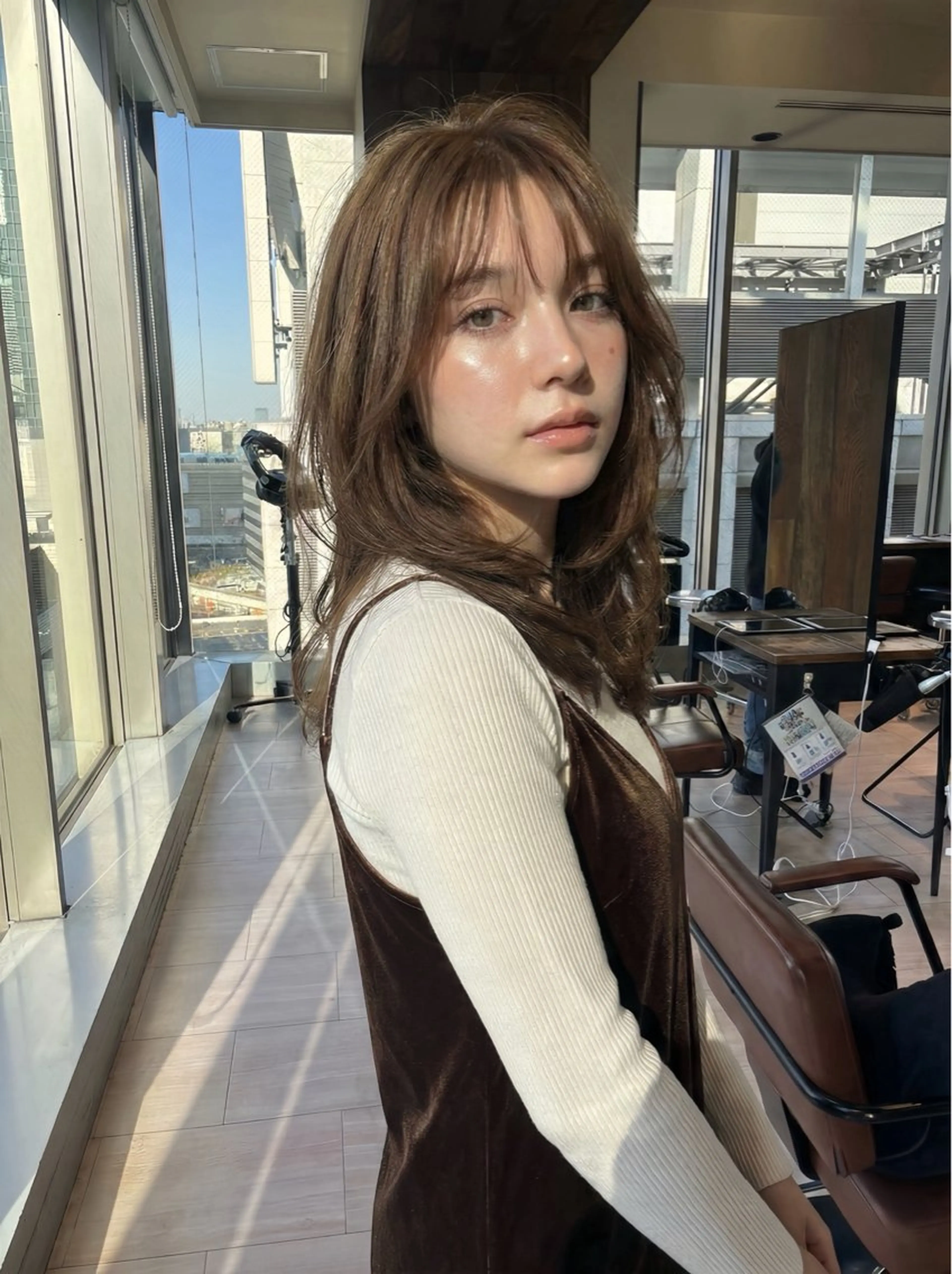 ロング カット トリートメント ヘッドスパ SHION/銀座 まとまるカット🩵のヘアスタイル