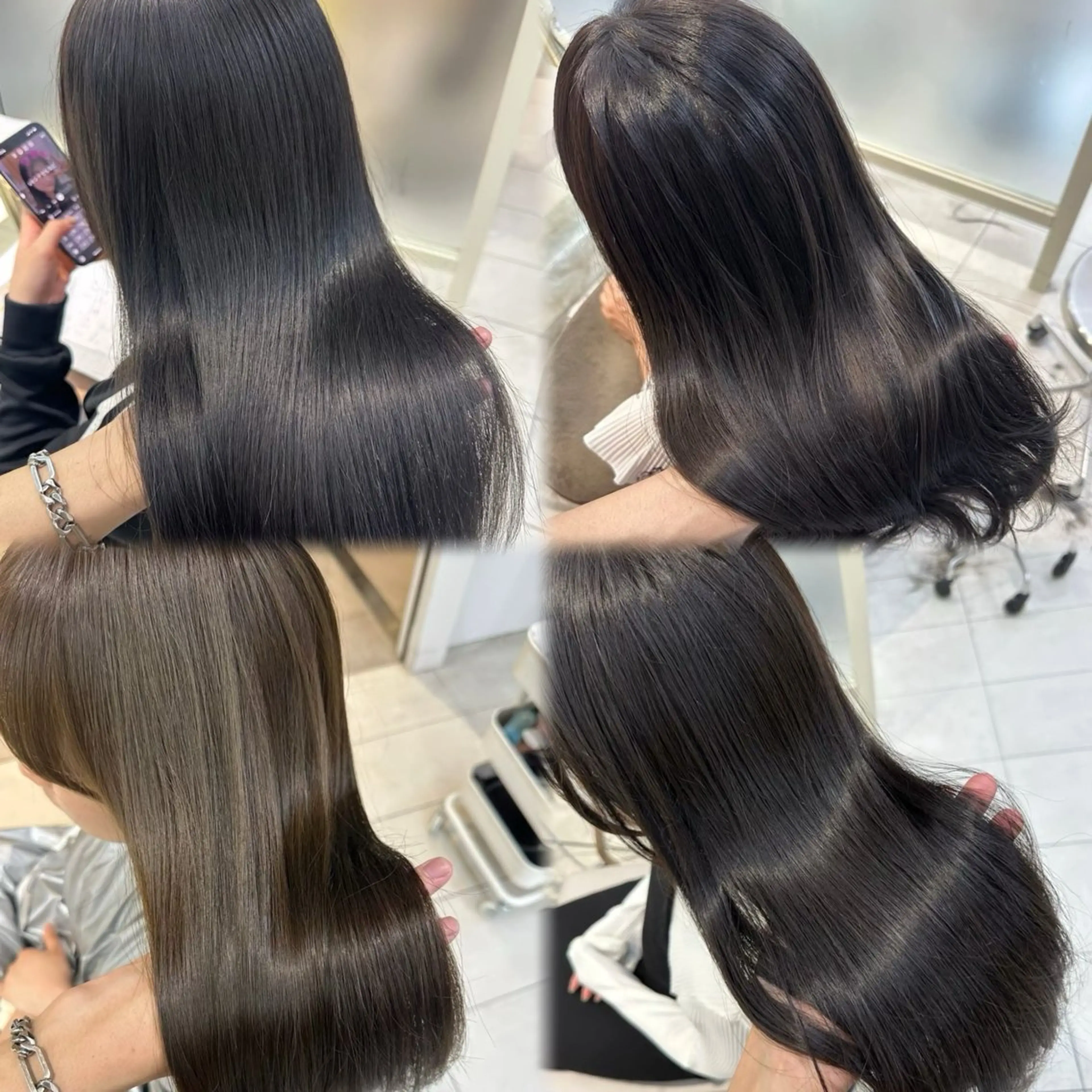 ロング カラー 透明感カラー トリートメント ヘアカラー トリートメント 美才治 明華のヘアスタイル