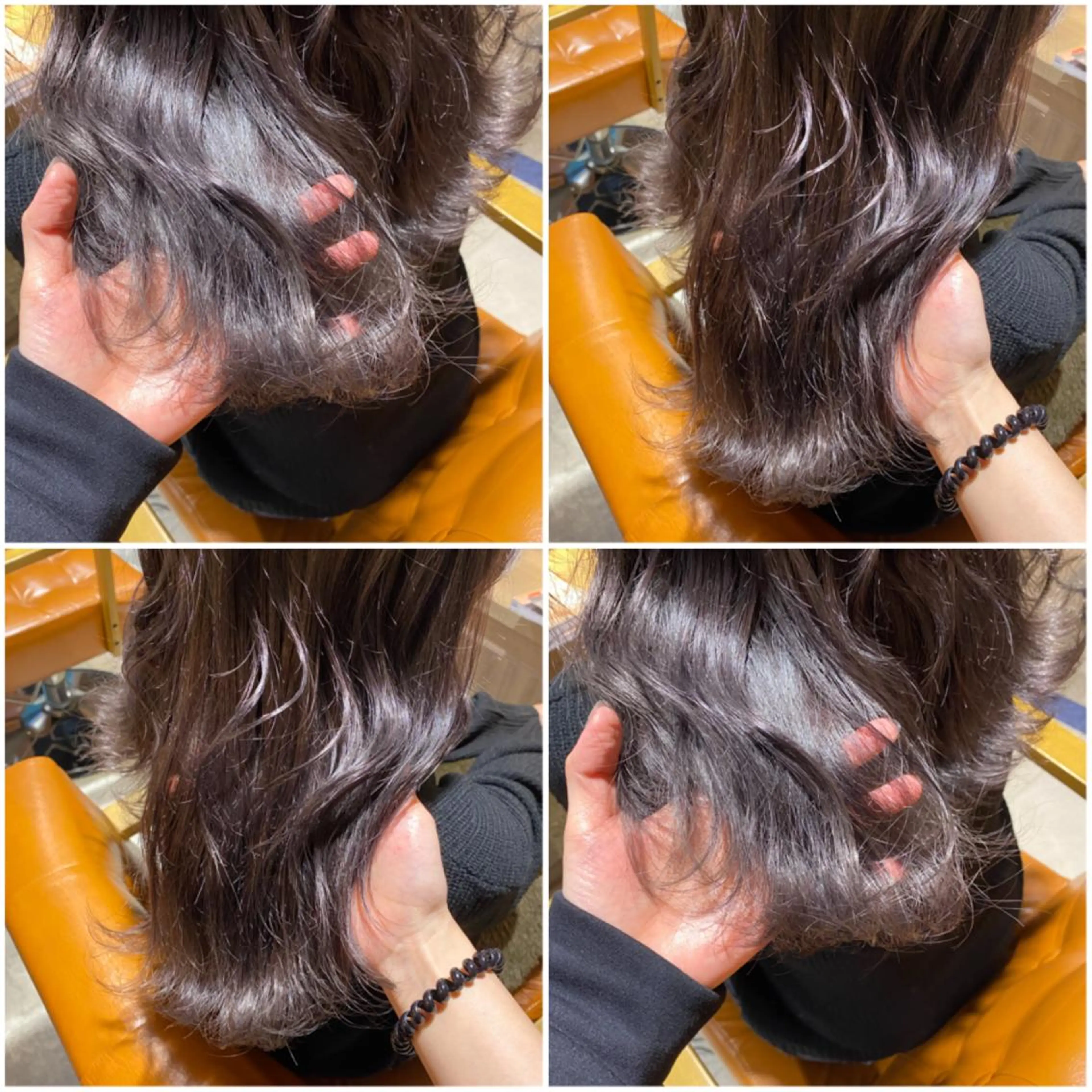 カラー グレージュ ラベンダーカラー ラベンダーグレージュ ラベンダーグレー カット トリートメント 🐻結んで可愛い hair EMI🐻のヘアスタイル