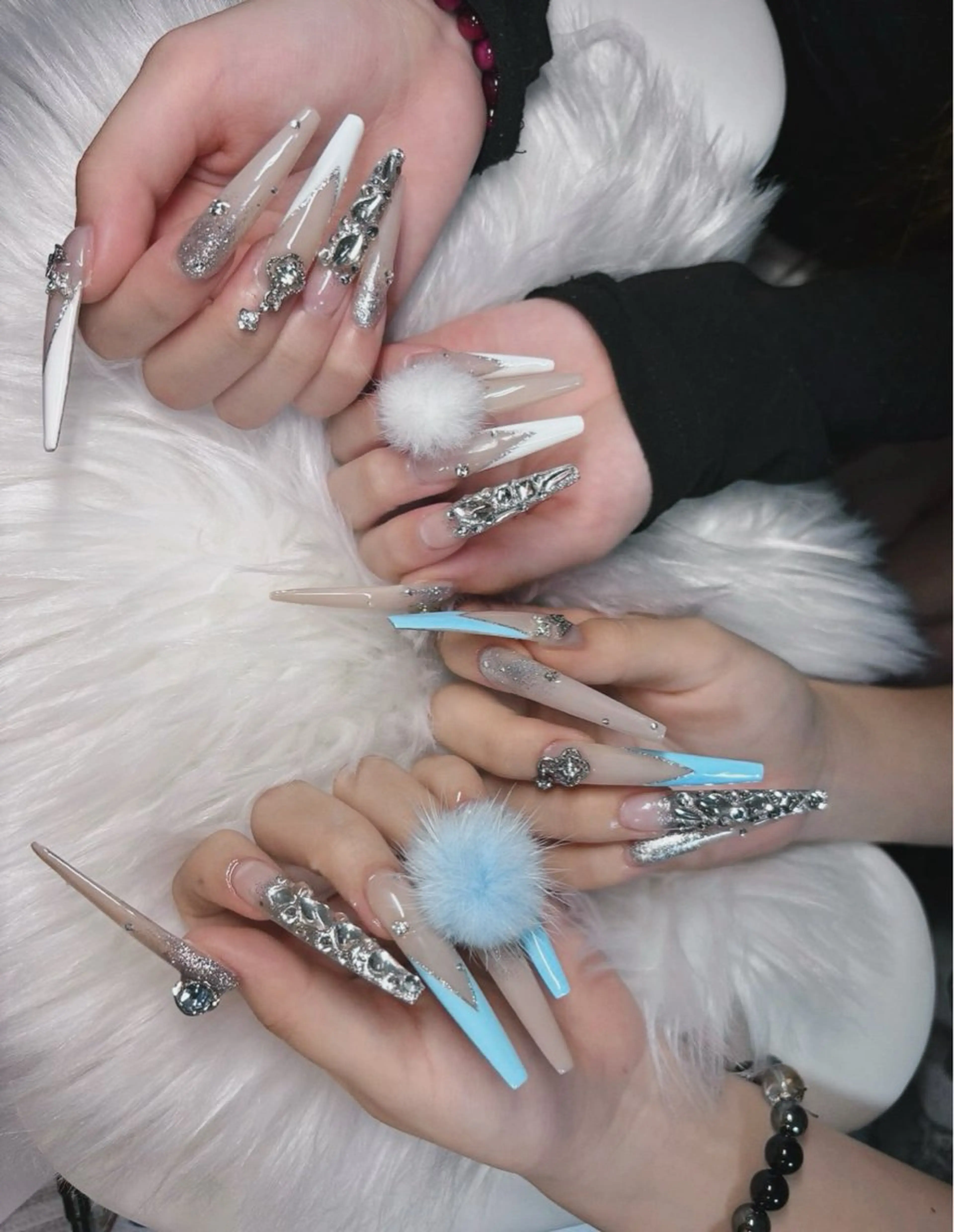 ネイル アートネイル オーロラネイル チークネイル 長さ出し フットネイル ハンドネイル Chan nailsのネイルデザイン