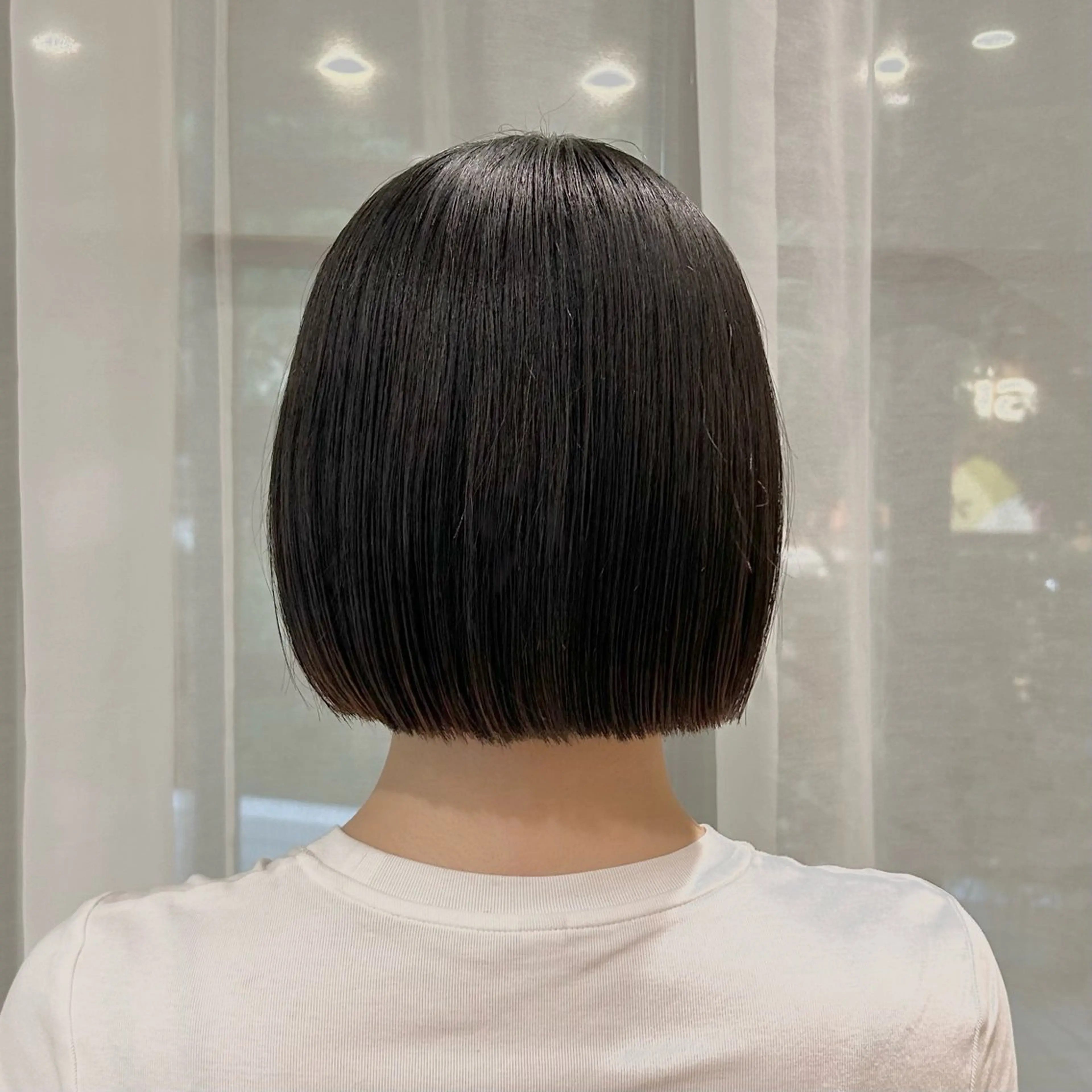 ミディアム 切りっぱなしボブ ボブ カット nana/ボブ/ レイヤー/梅田のヘアスタイル