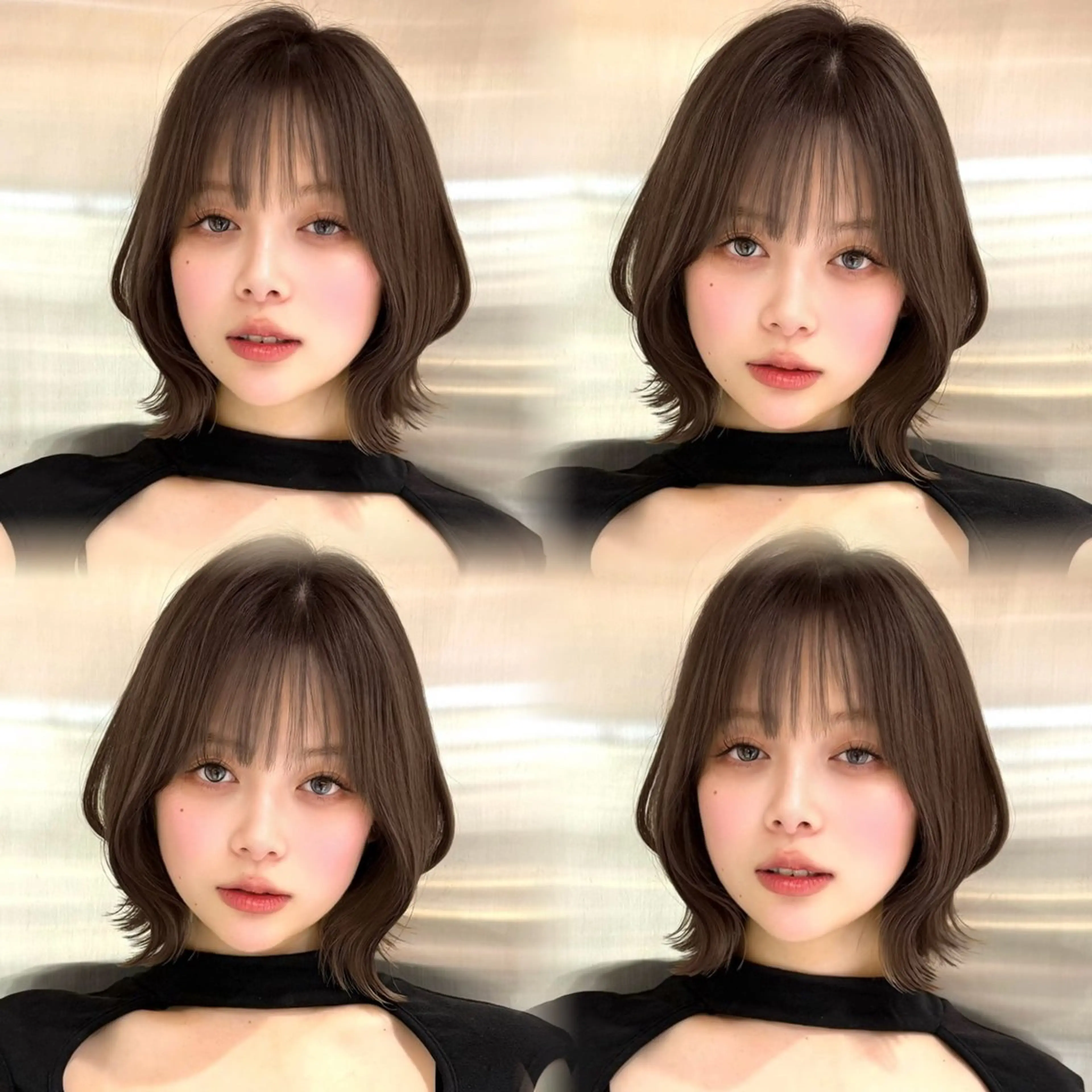 カラー ヘアアレンジ 透明感カラー ボブ 韓国ボブ/髪質改善 /新宿/Rumiのヘアスタイル