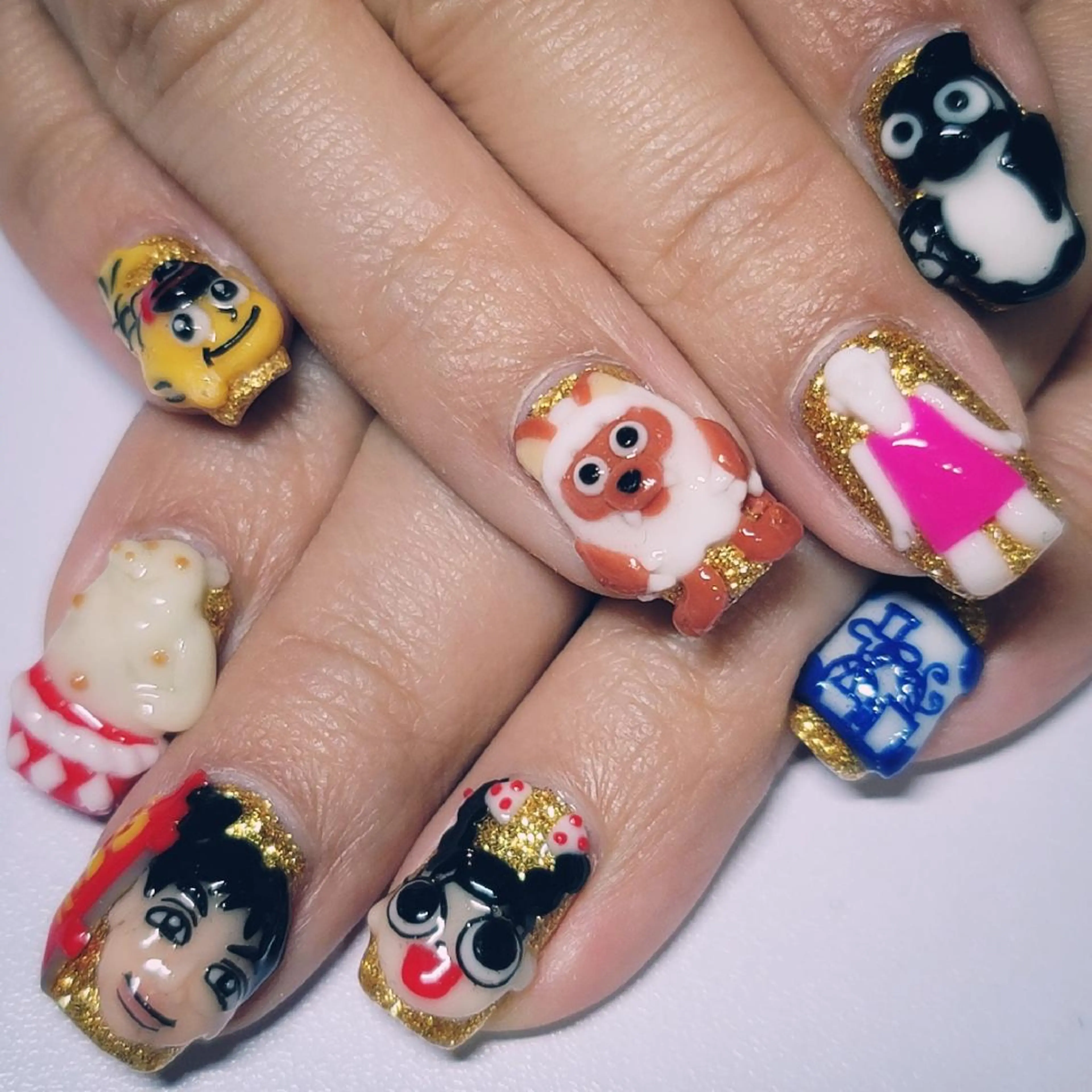 ネイル アートネイル ゴールド ラメ(グリッター) ワンカラーネイル ハンドネイル よしだ ひろきのネイルデザイン