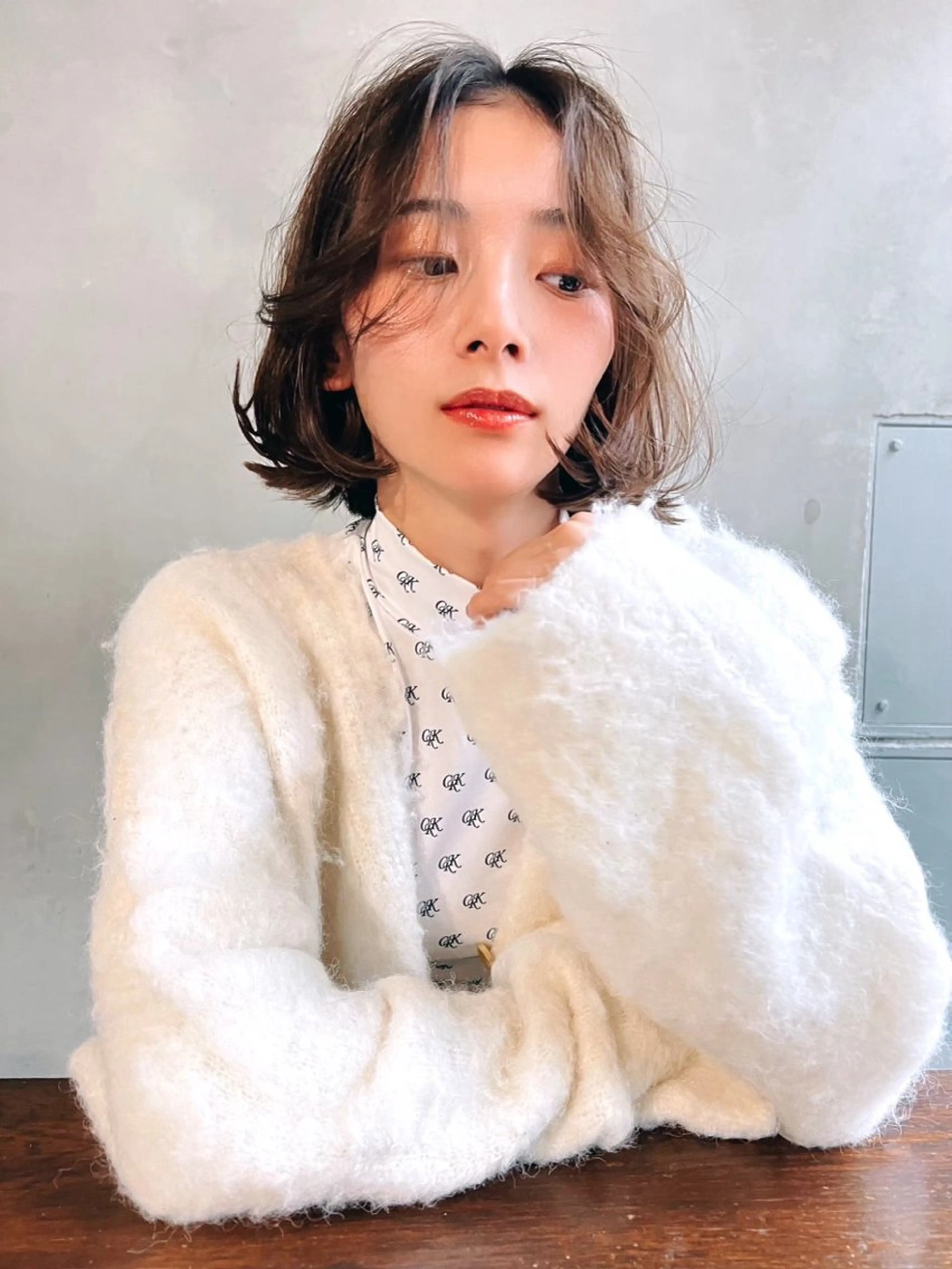 ミディアム カラー パーマ ヘアアレンジ カット ヘアカラー ✂️ボブ/レイヤー /艶カラー🌷喜美花のヘアスタイル