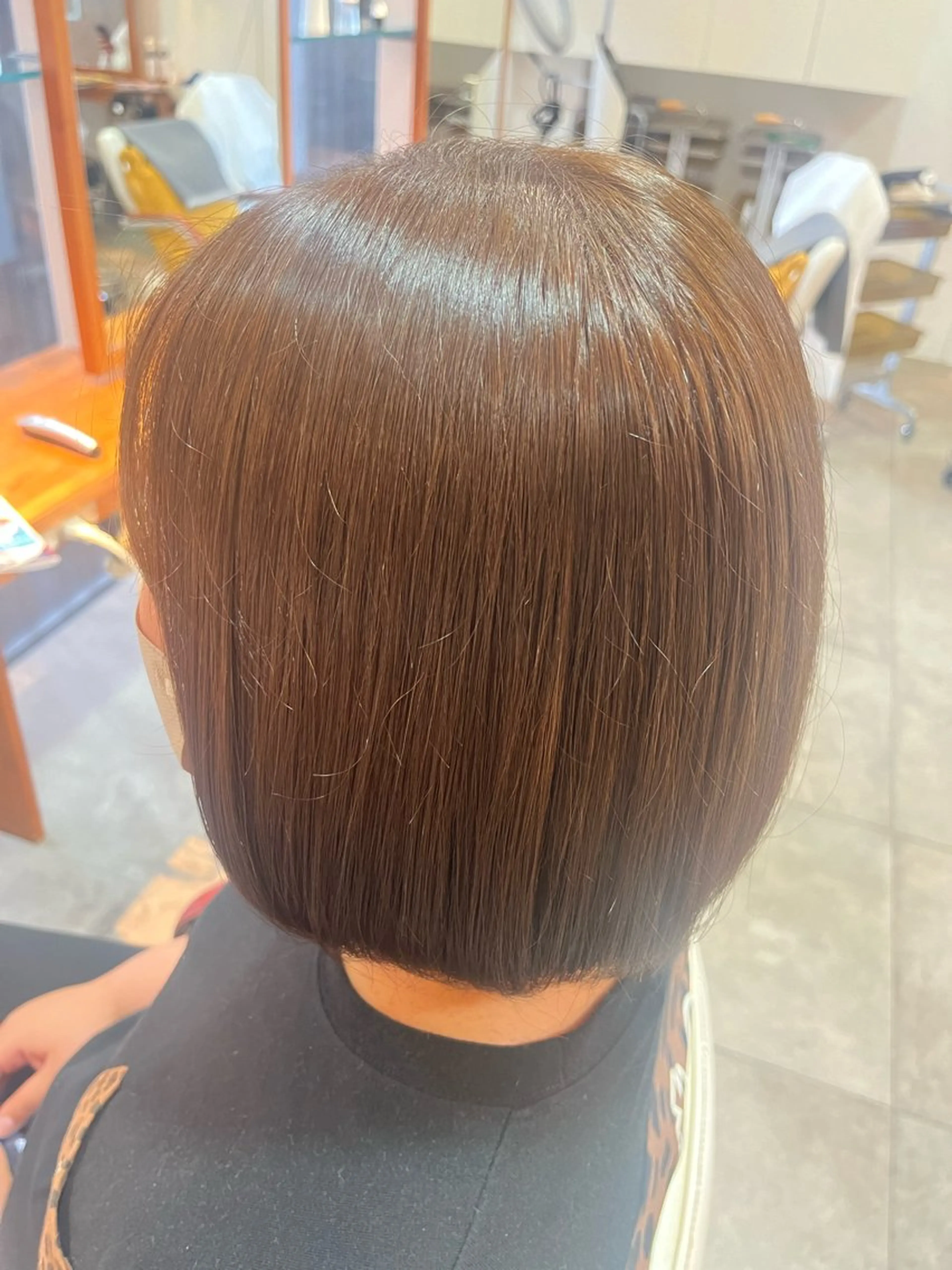 ミディアム カラー 中農 有梨恵のヘアスタイル