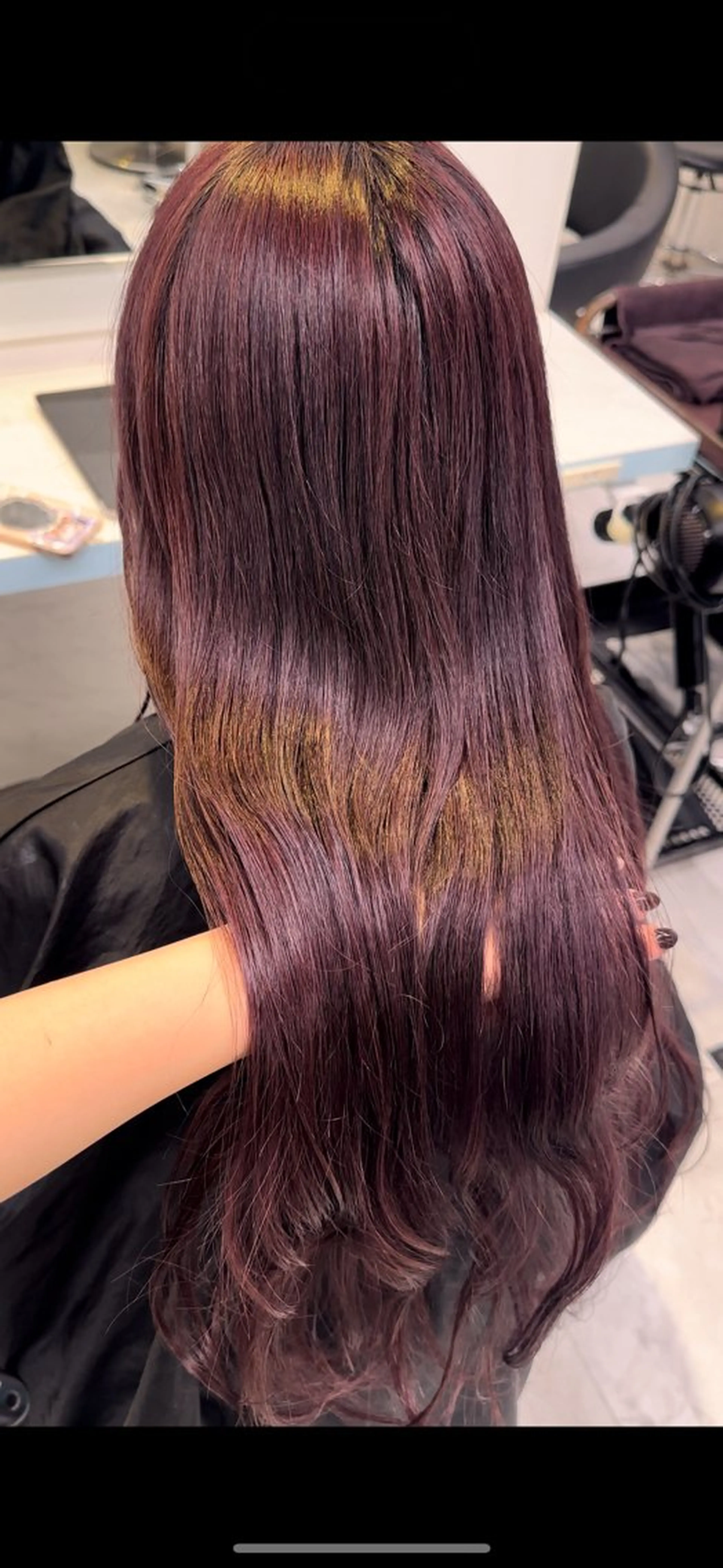 ロング カラー ラベンダーカラー ラベンダーピンク ピンクカラー ヘアカラー トリートメント ♥️暖色カラ ー♥️由夏のヘアスタイル