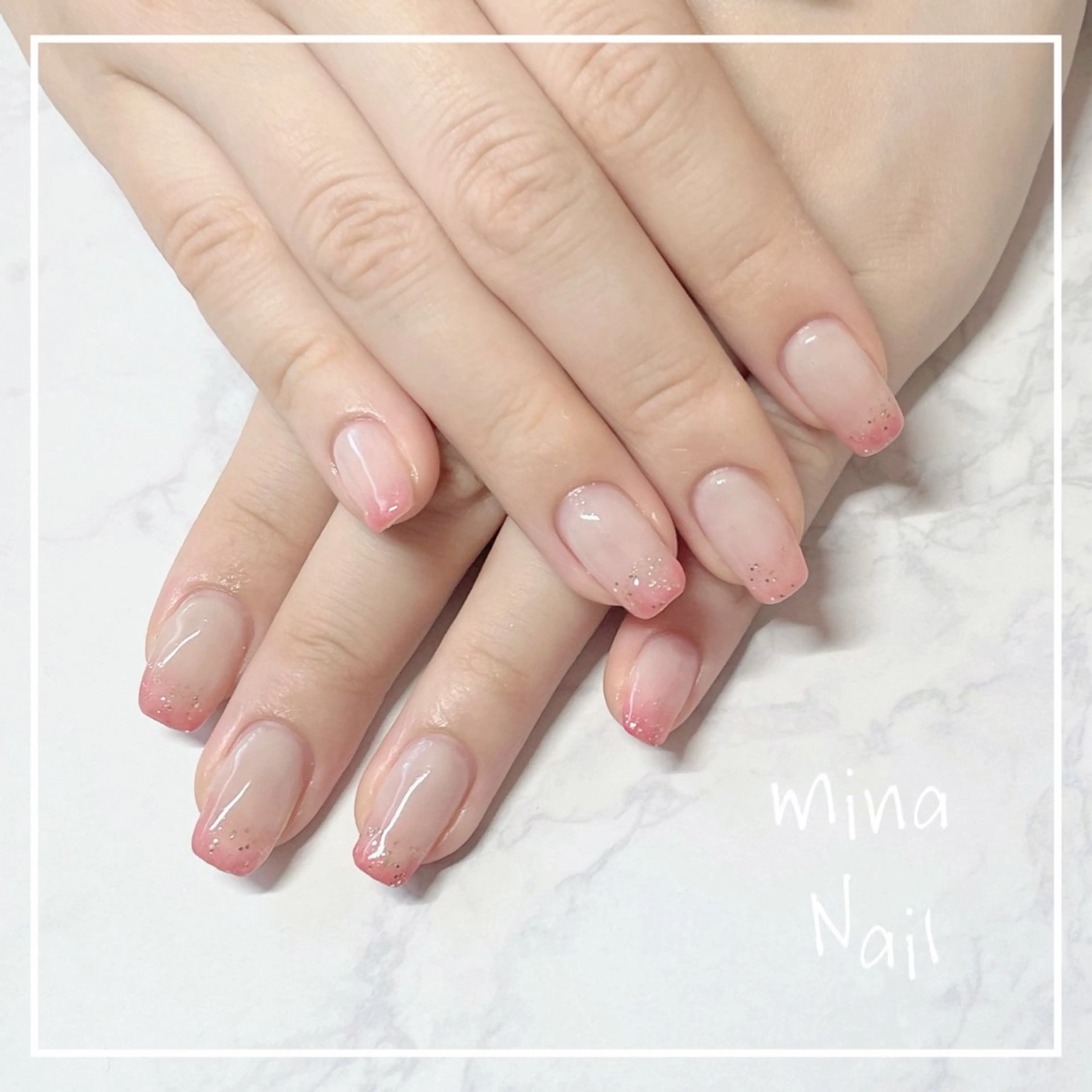 ネイル グラデーション ピンク mina Nailのネイルデザイン