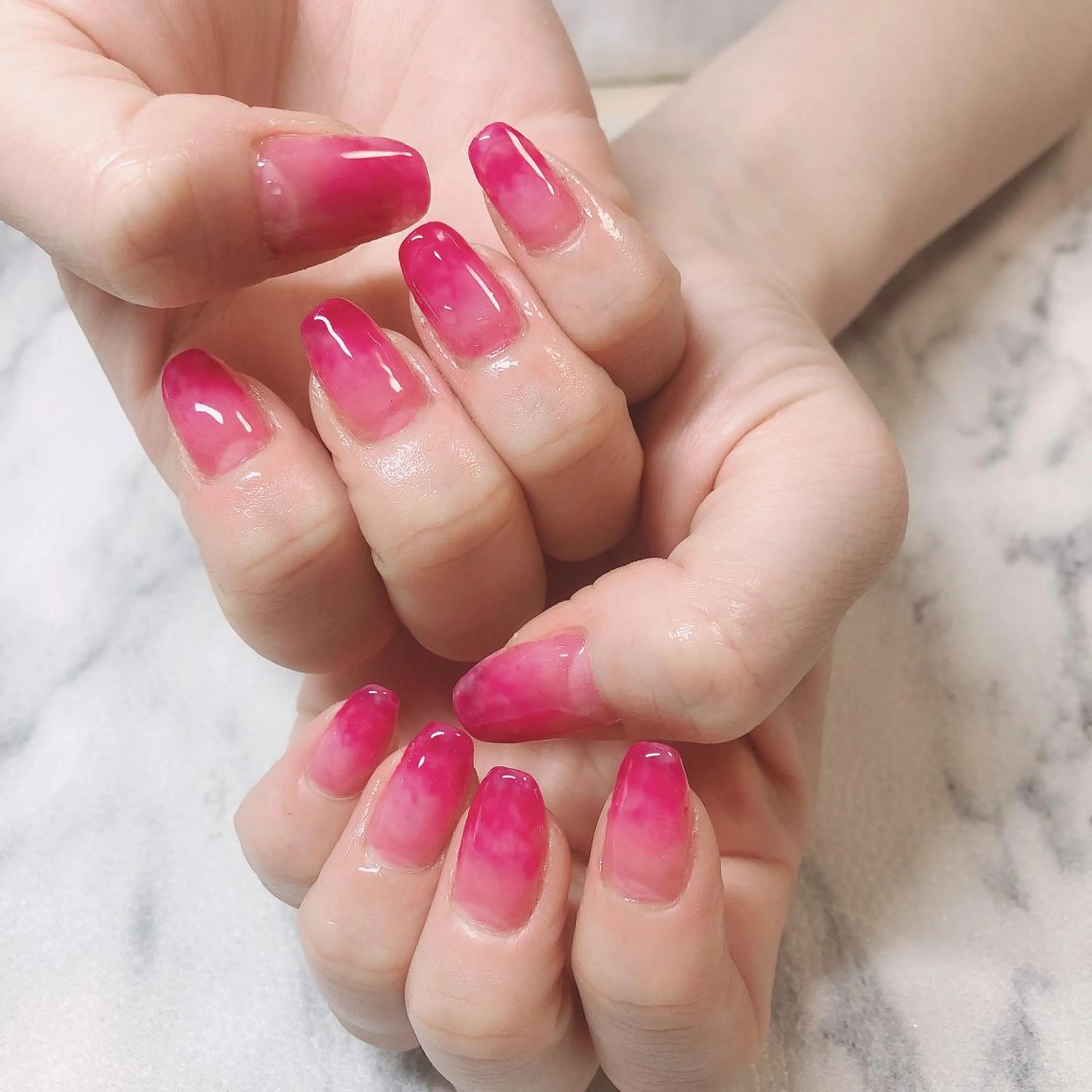 ネイル フレンチネイル ニュアンスネイル 結城 怜菜のネイルデザイン