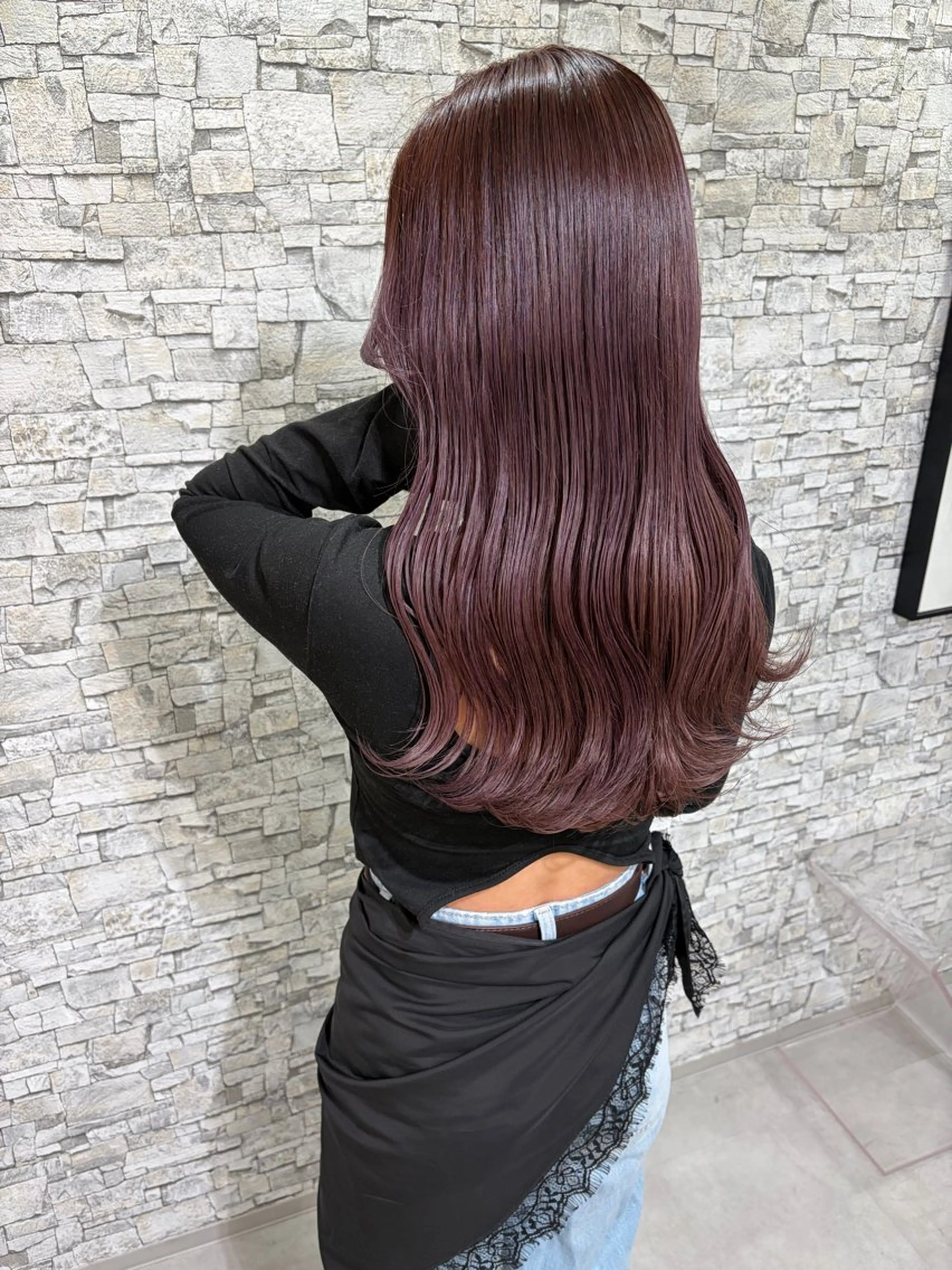 ロング カラー カット ヘアカラー トリートメント 髪質改善will hairdesignのヘアスタイル